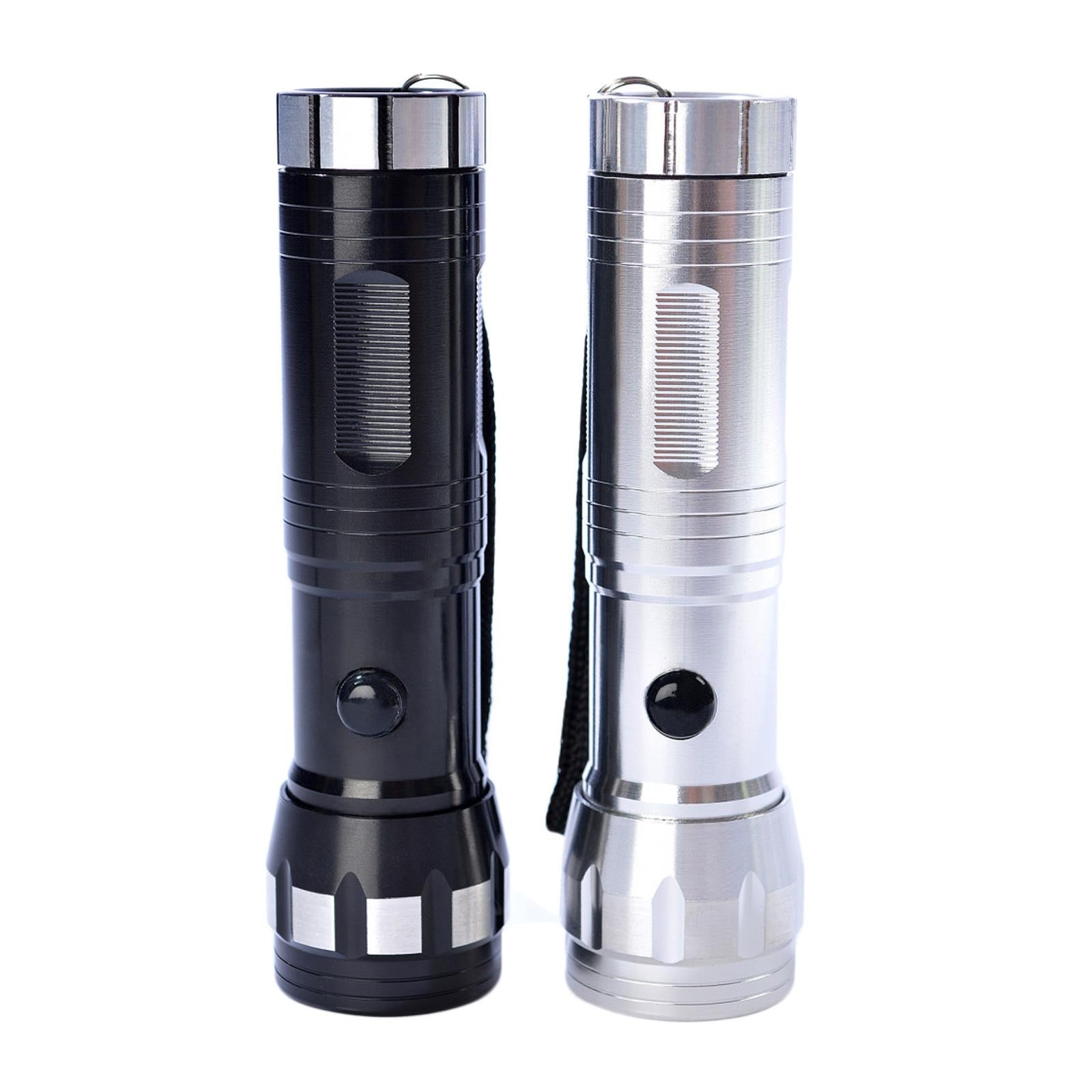 BlueSpot Electralight 14 LED Aluminium Torch With Batteries 70 Lumen Silver/Black