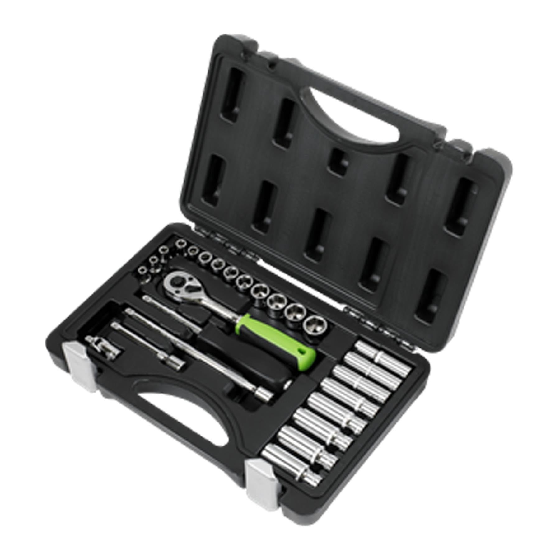 Sealey Socket Set 26pc 1/4"Sq Drive Metric