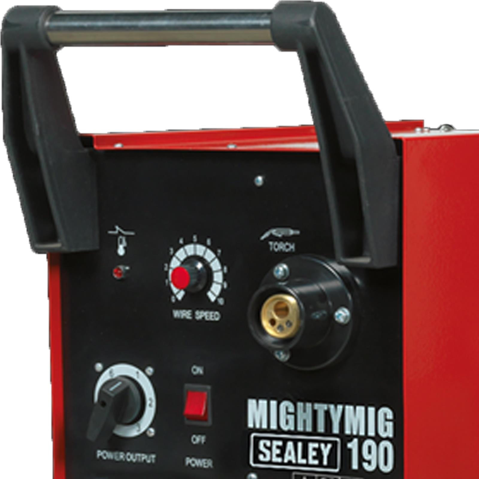 Sealey MIGHTYMIG190 Professional Gas/No-Gas MIG Welder 190A with Euro Torch