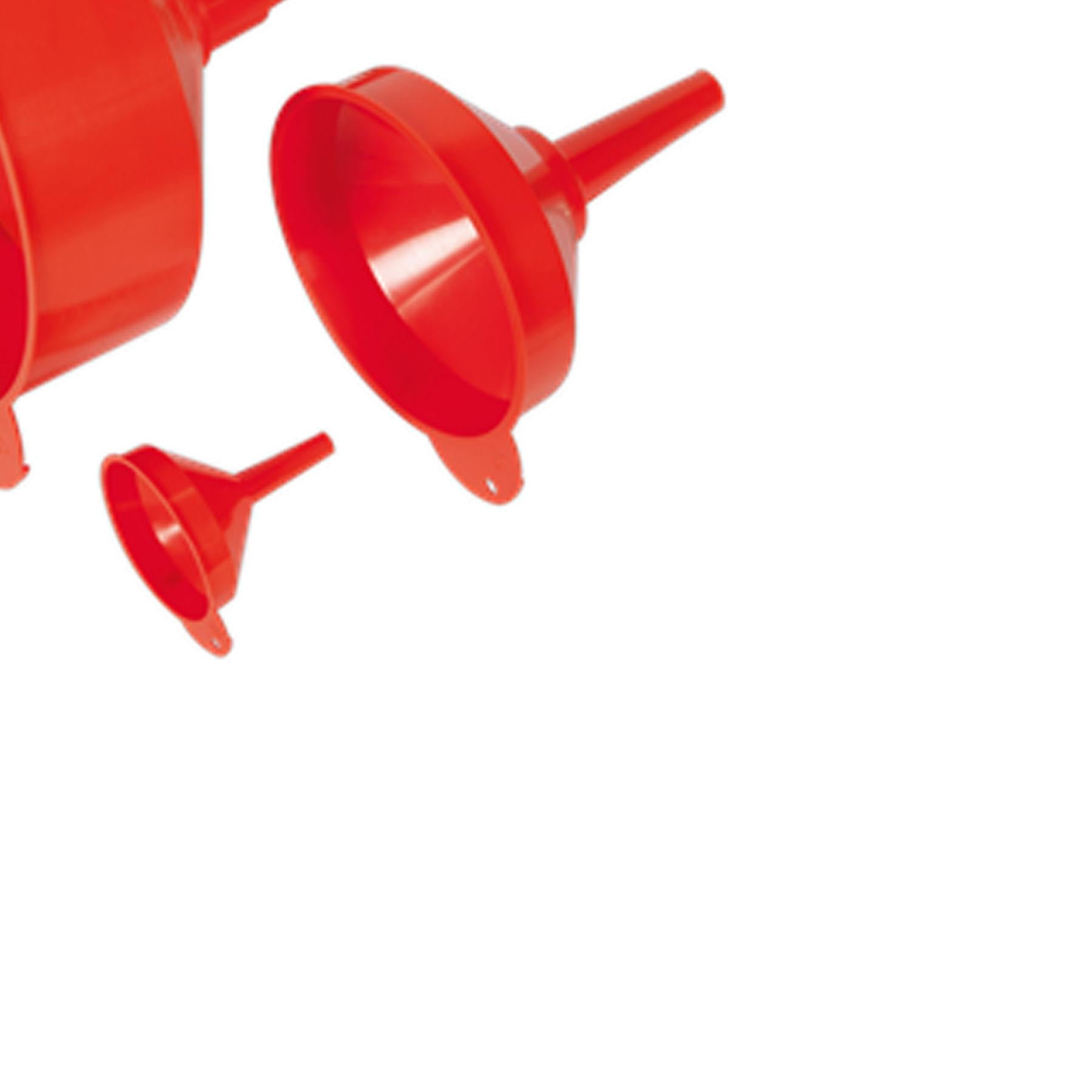 Sealey Funnel Set 3pc Fixed Spout
