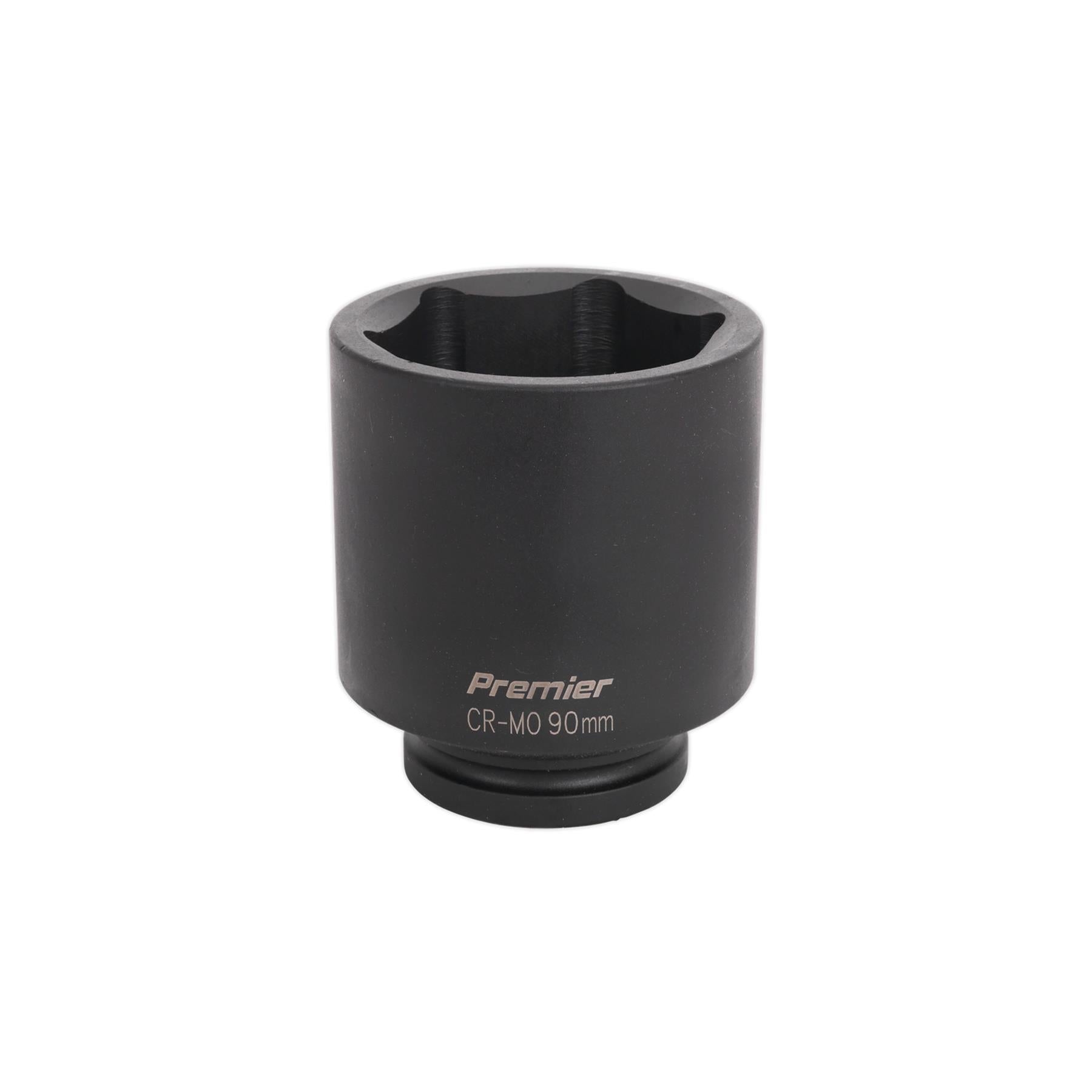 Sealey Impact Socket 90mm Deep 1"Sq Drive Chrome Molybdenum Lifetime Guarantee