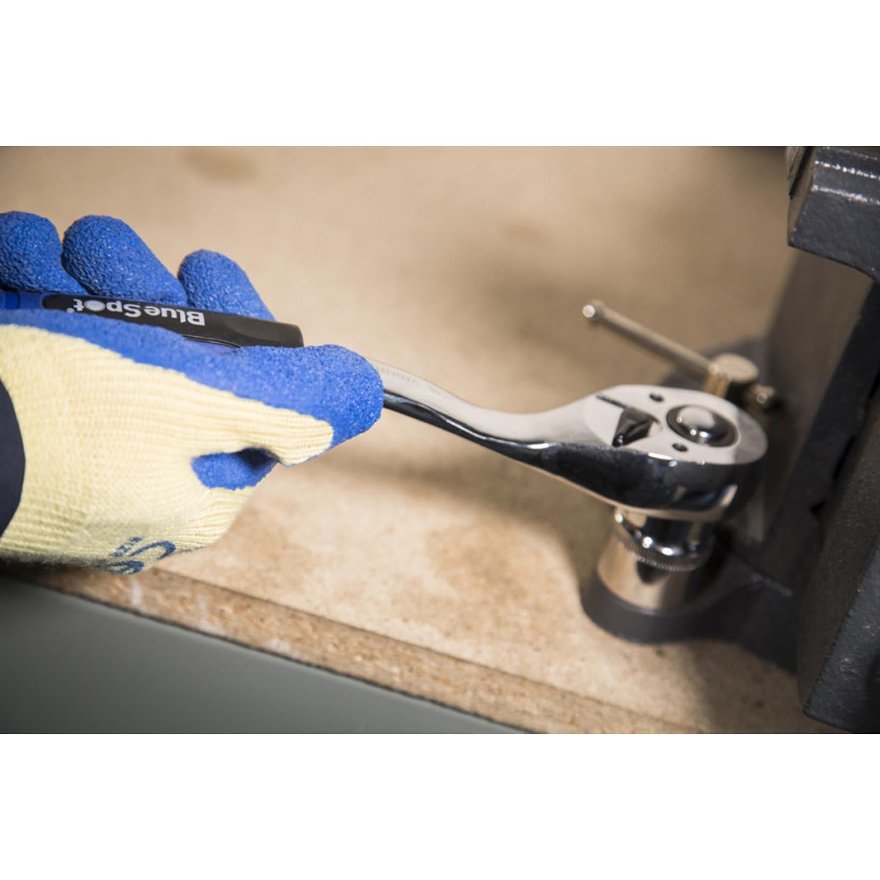 Bluespot 1/2" Drive Socket Ratchet Soft Grip Handle Quick Release 72 Teeth