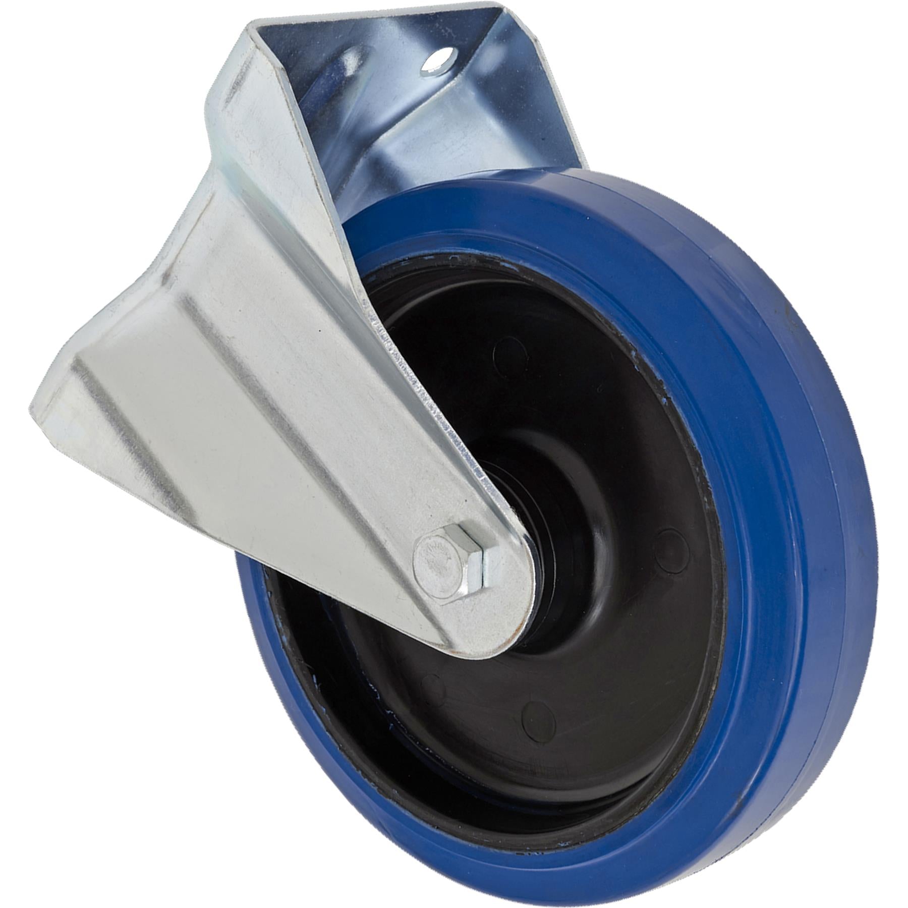 Sealey Heavy-Duty Blue Elastic Rubber Fixed Castor Wheel 125mm