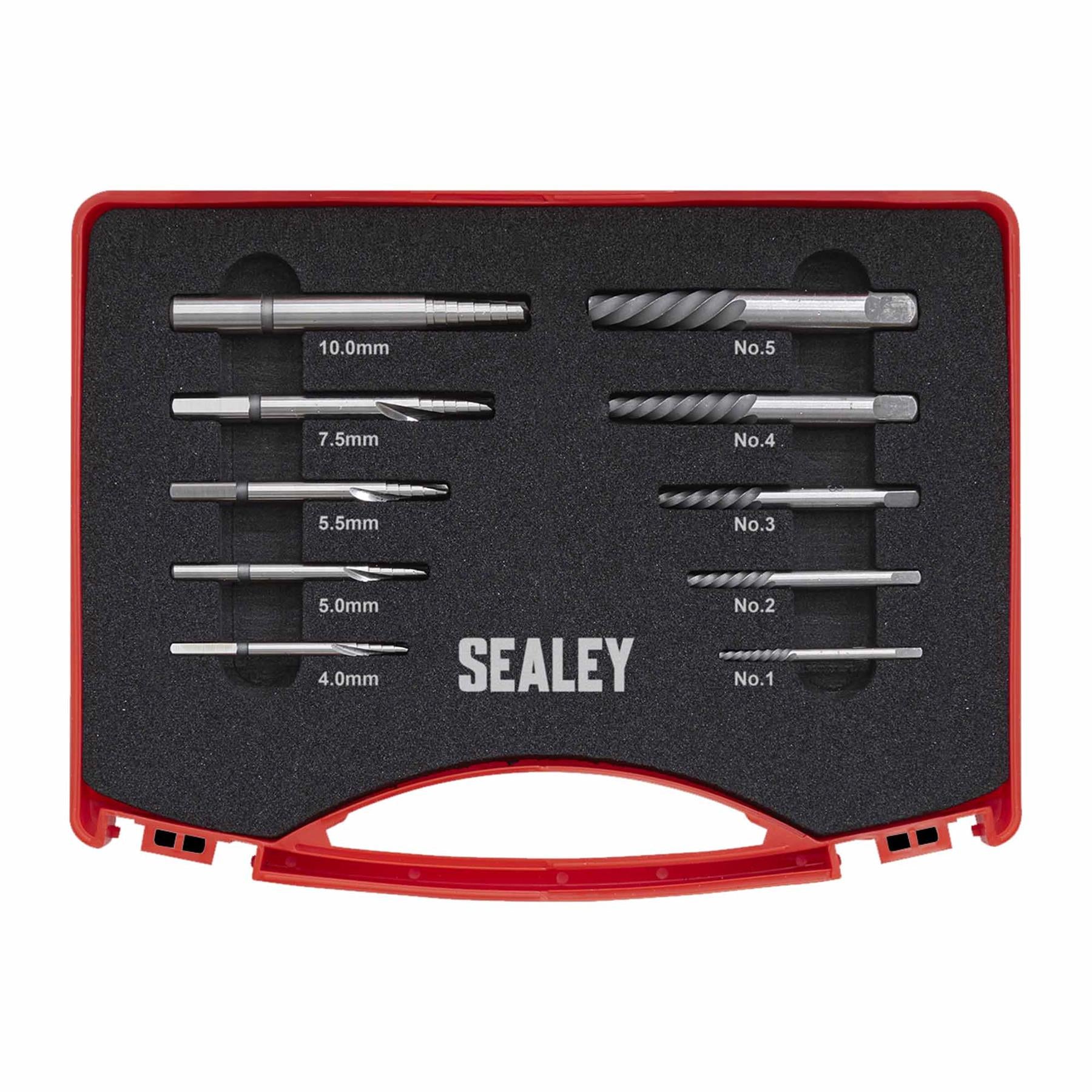 Sealey Step Drill Screw/Bolt Extractor Set 10pc