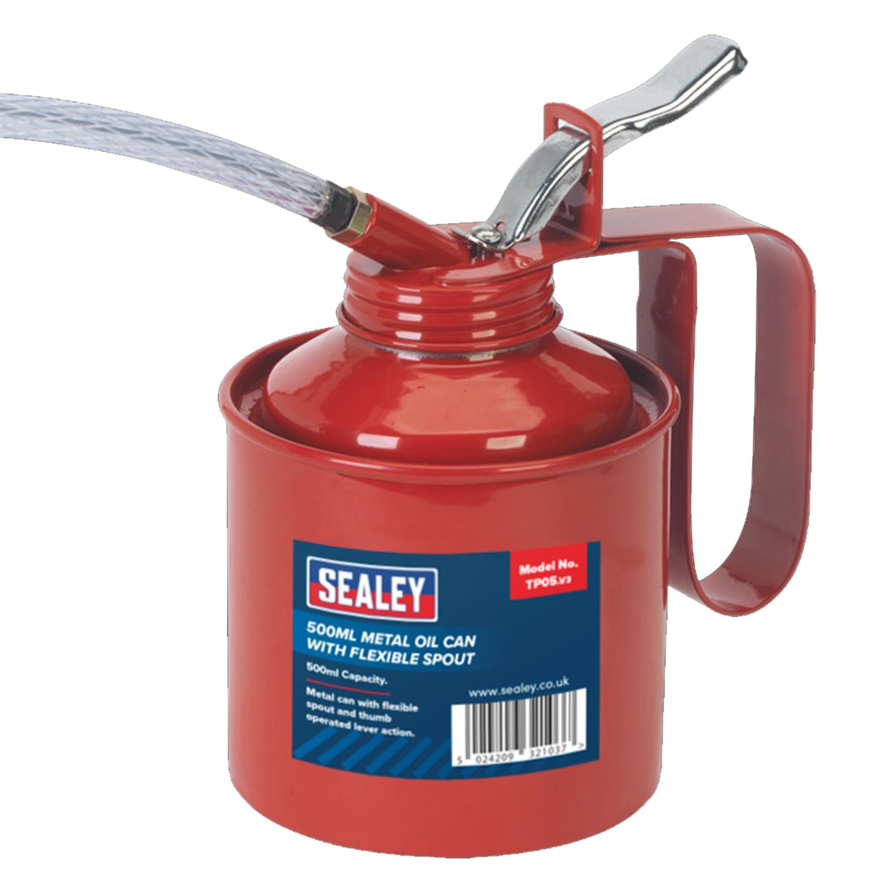 Sealey Metal Oil Can Flexible Spout 500ml