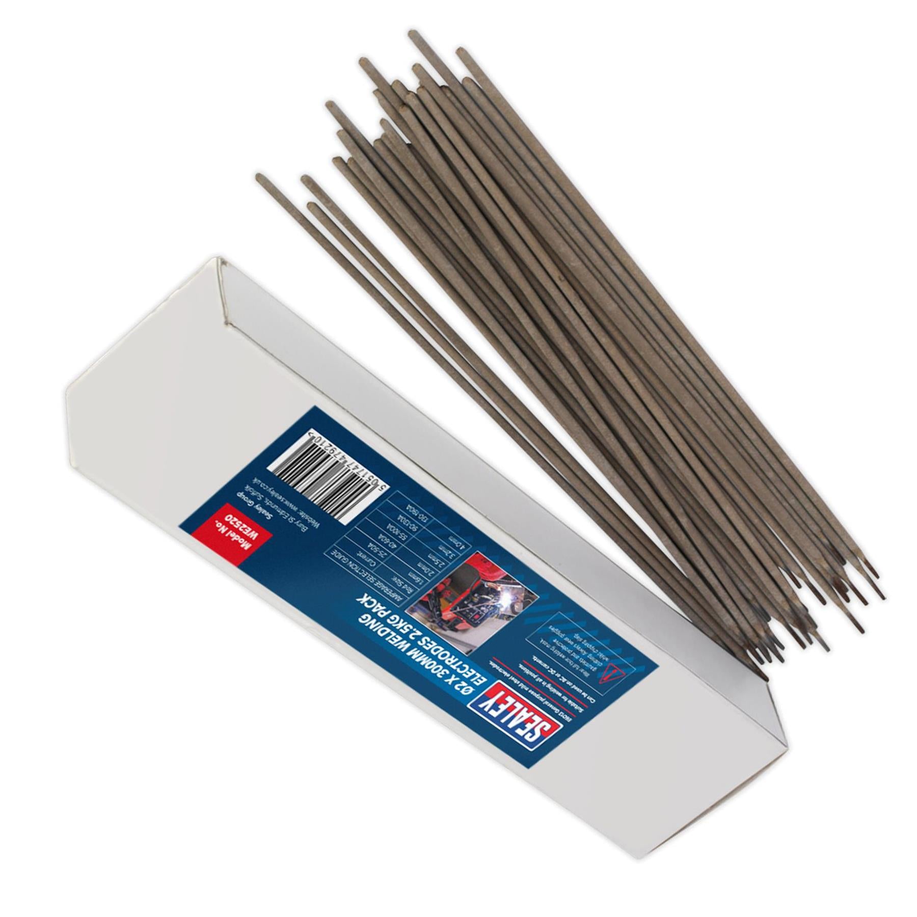Welding Electrodes Ø2 x 300mm 2.5kg Pack General purpose mild steel made Sealey