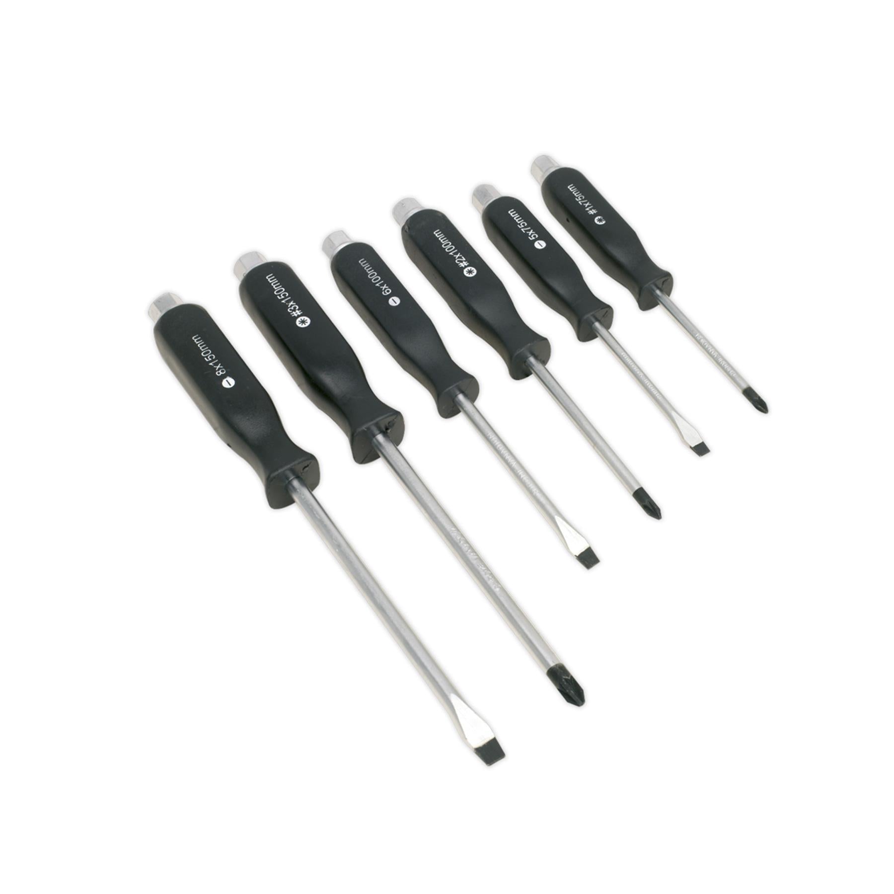 Sealey Screwdriver Set 6pc Hammer-Thru