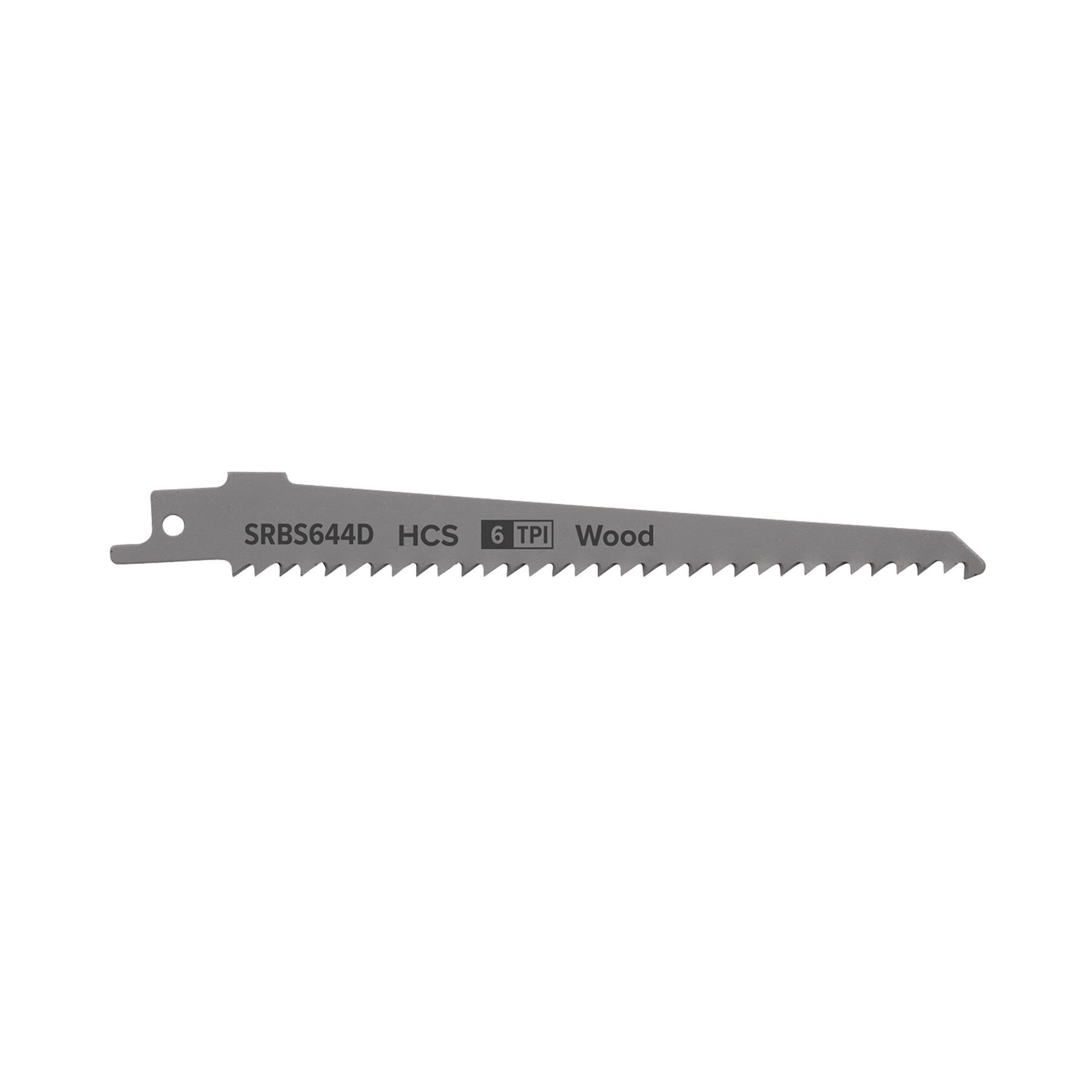 Sealey Reciprocating Saw Blade Clean Wood 150mm 6tpi - Pack of 5