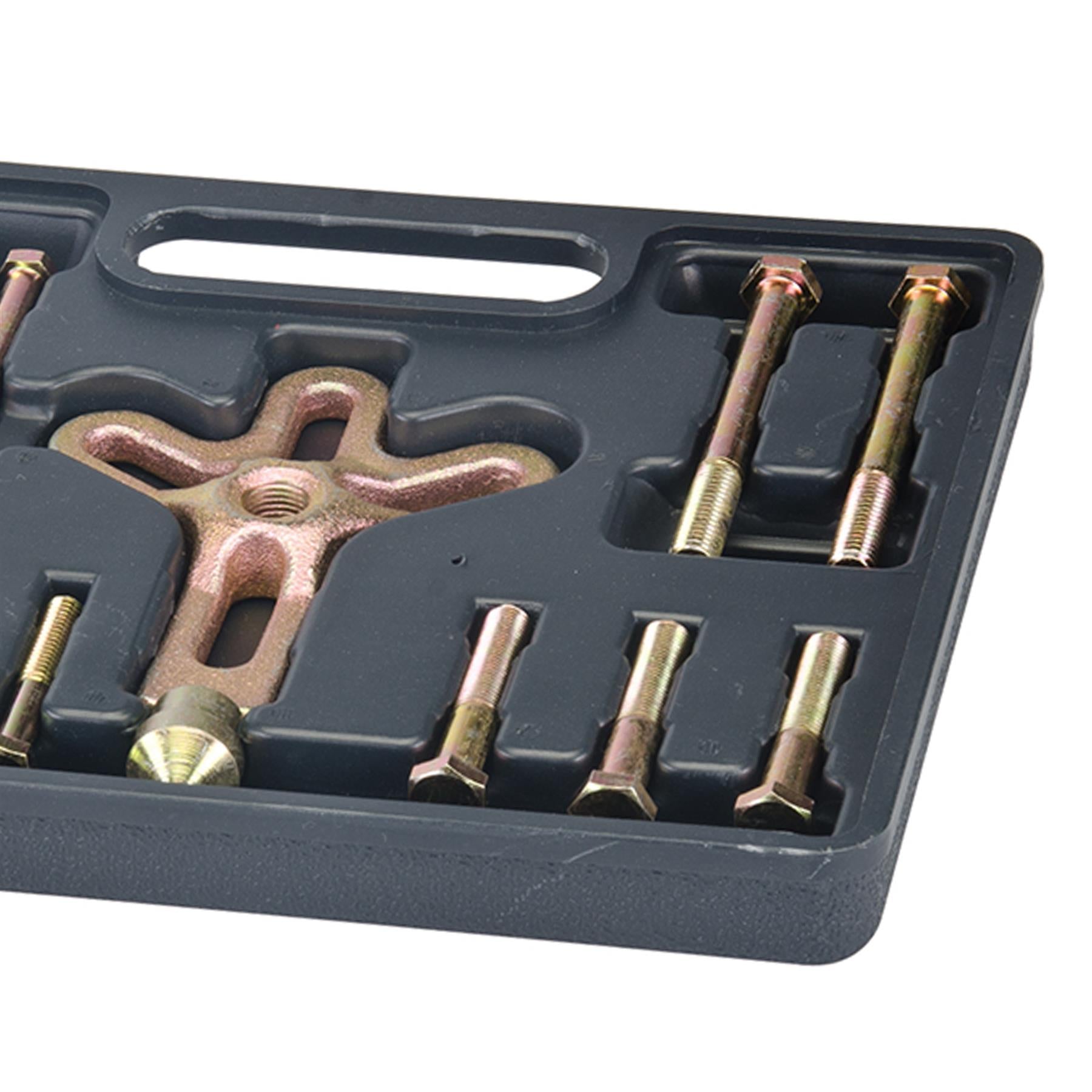 13Pce Harmonic Balancer Puller Kit 4 Slots In Yoke For 2 Or 3 Hole Application