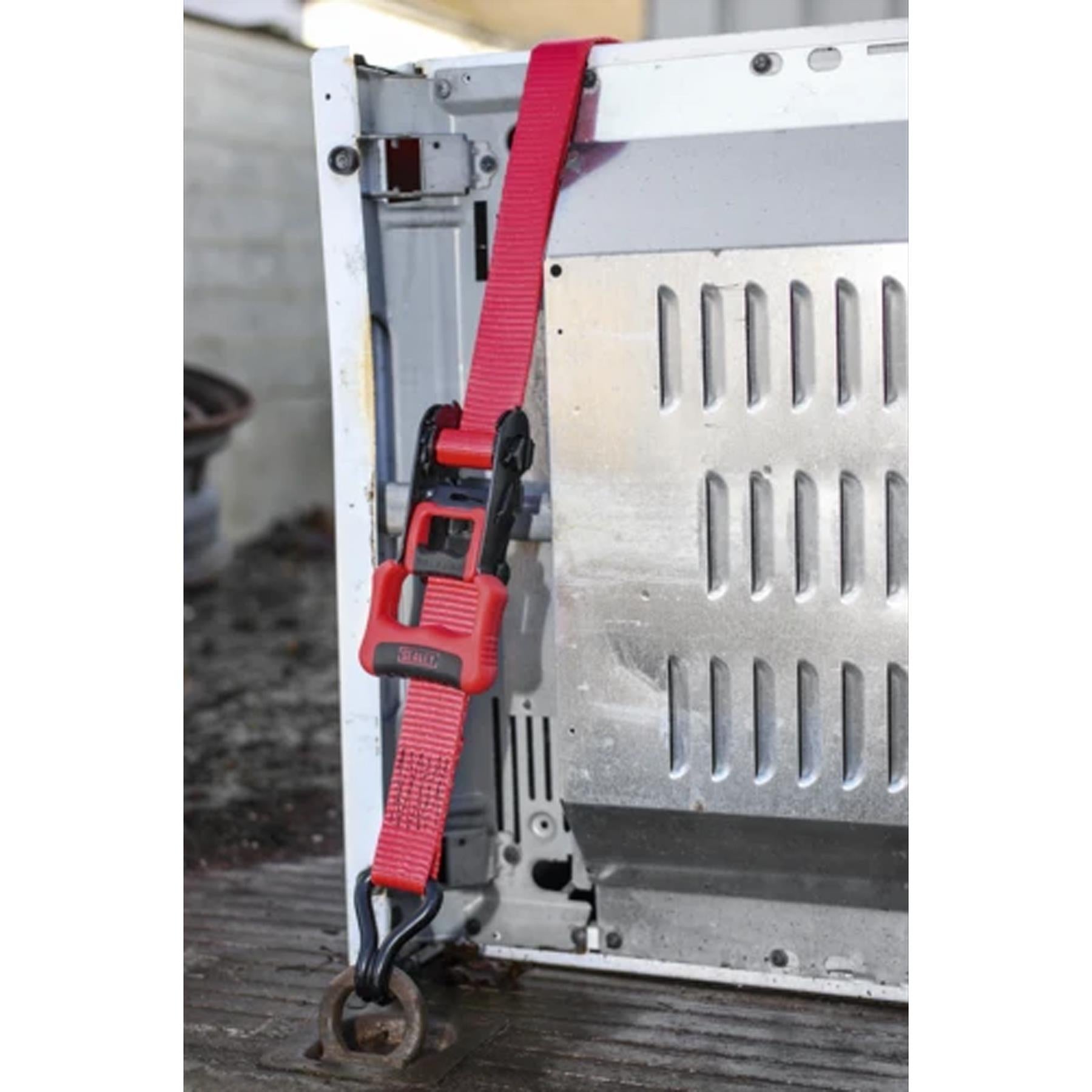 Sealey Ratchet Tie Down 32mmx4.9m Poly Web 1200kg - 1 Pair