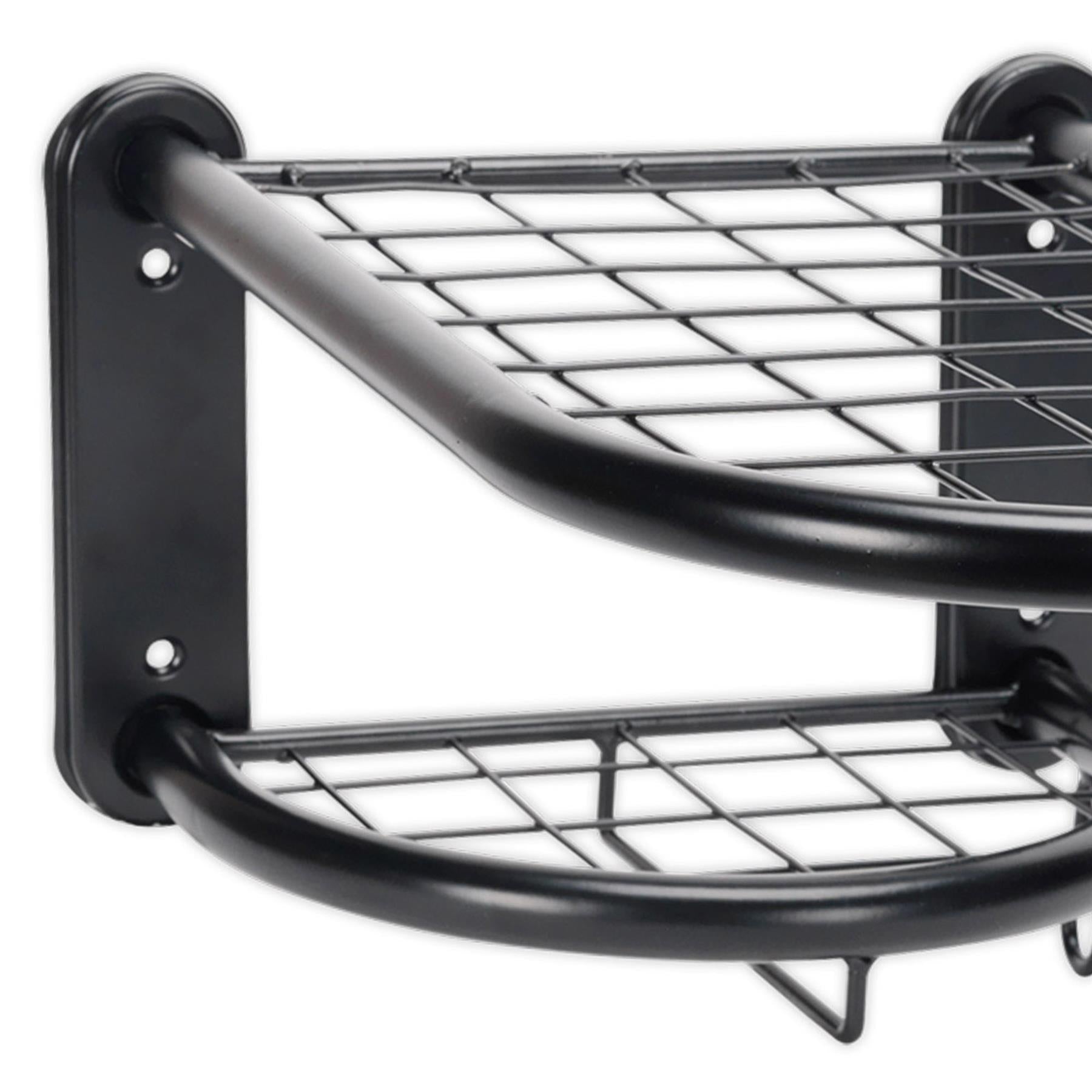 Sealey Motorcycle Helmet & Gear Tidy Mounted Shelf Rack Storage