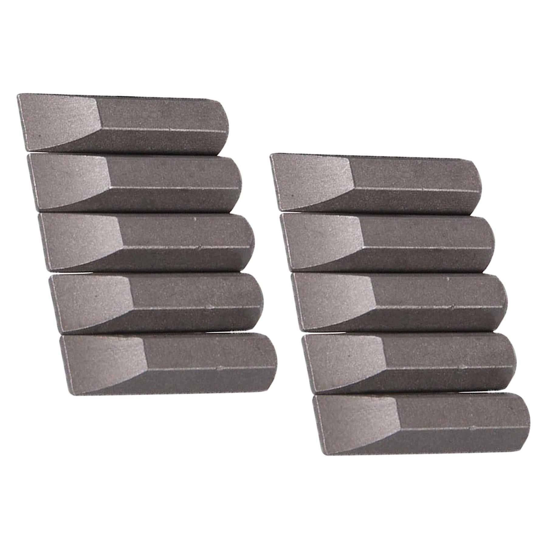 Slotted Screwdriver Bits 7mm CRV Chrome Vanadium Steel 1/4" Hex Drive 10Pcs