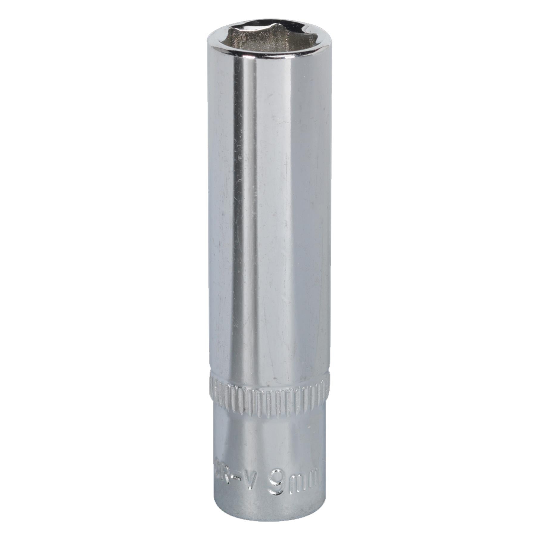 Sealey WallDrive Socket 9mm Deep 1/4"Sq Drive Fully Polished
