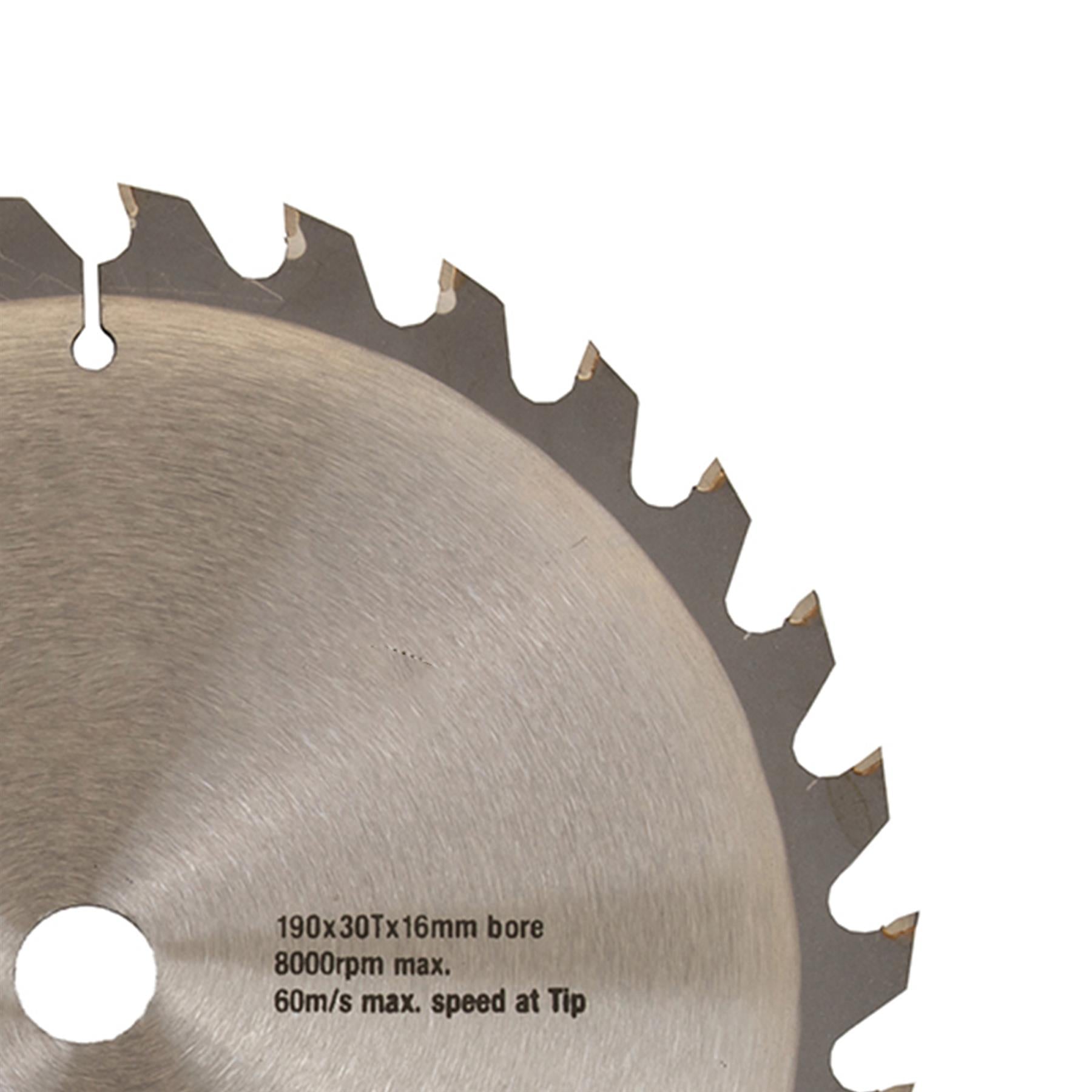 TCT Nail Blade 30T Circular Saw Blade 190mm X 16 Wood Mdf Hardwood Quality