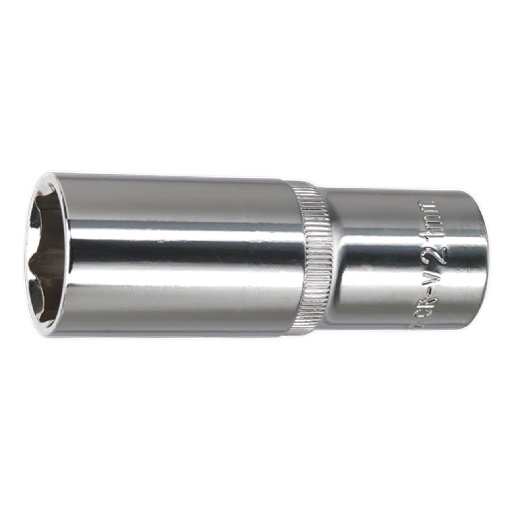 Sealey WallDrive Socket 21mm Deep 1/2"Sq Drive Fully Polished