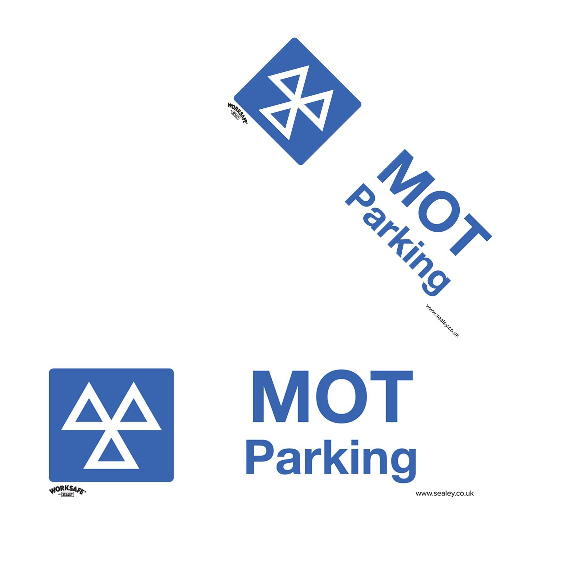 Warning Safety Sign - MOT Parking - Self-Adhesive Vinyl