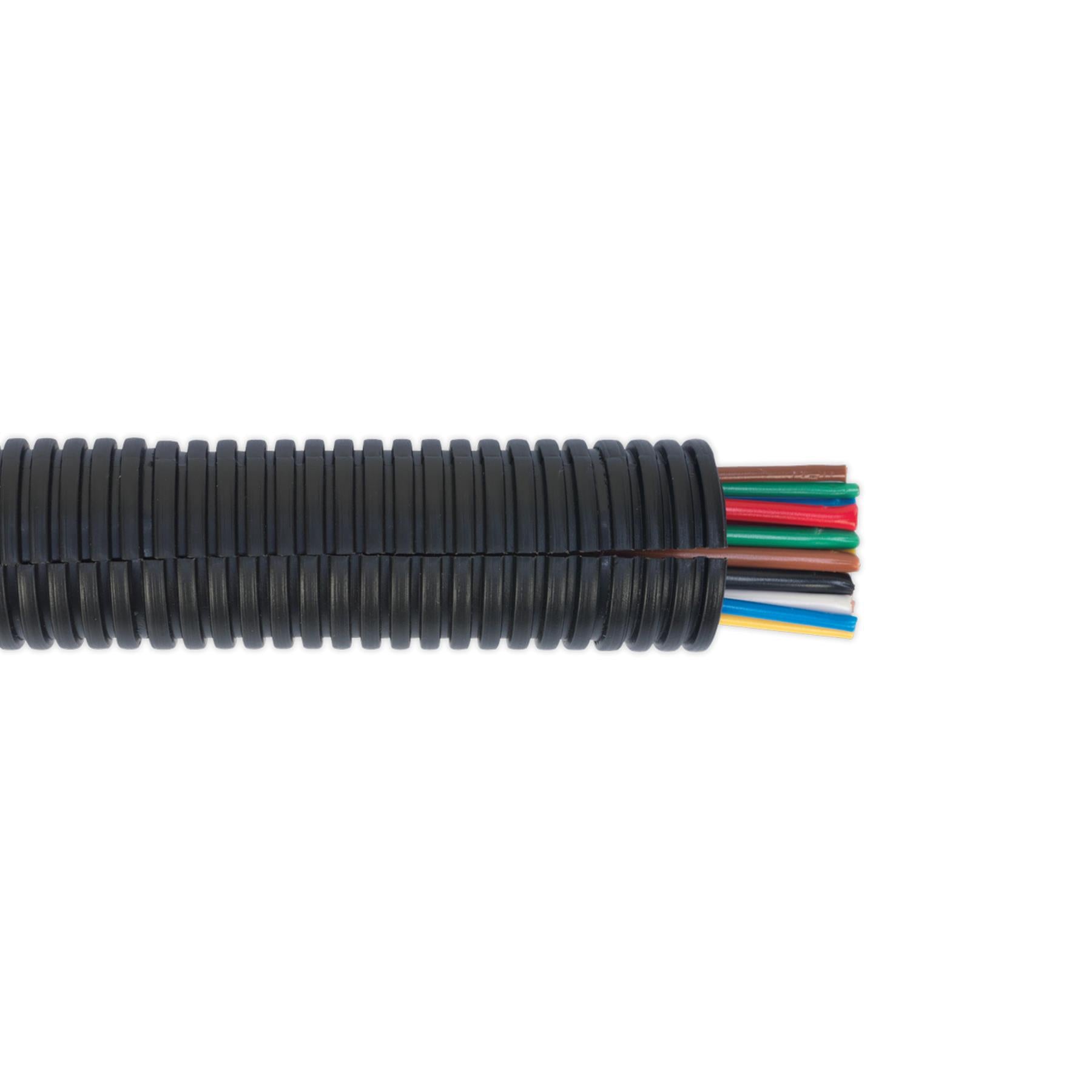 Sealey Convoluted Cable Sleeving Split �22-27mm 10m