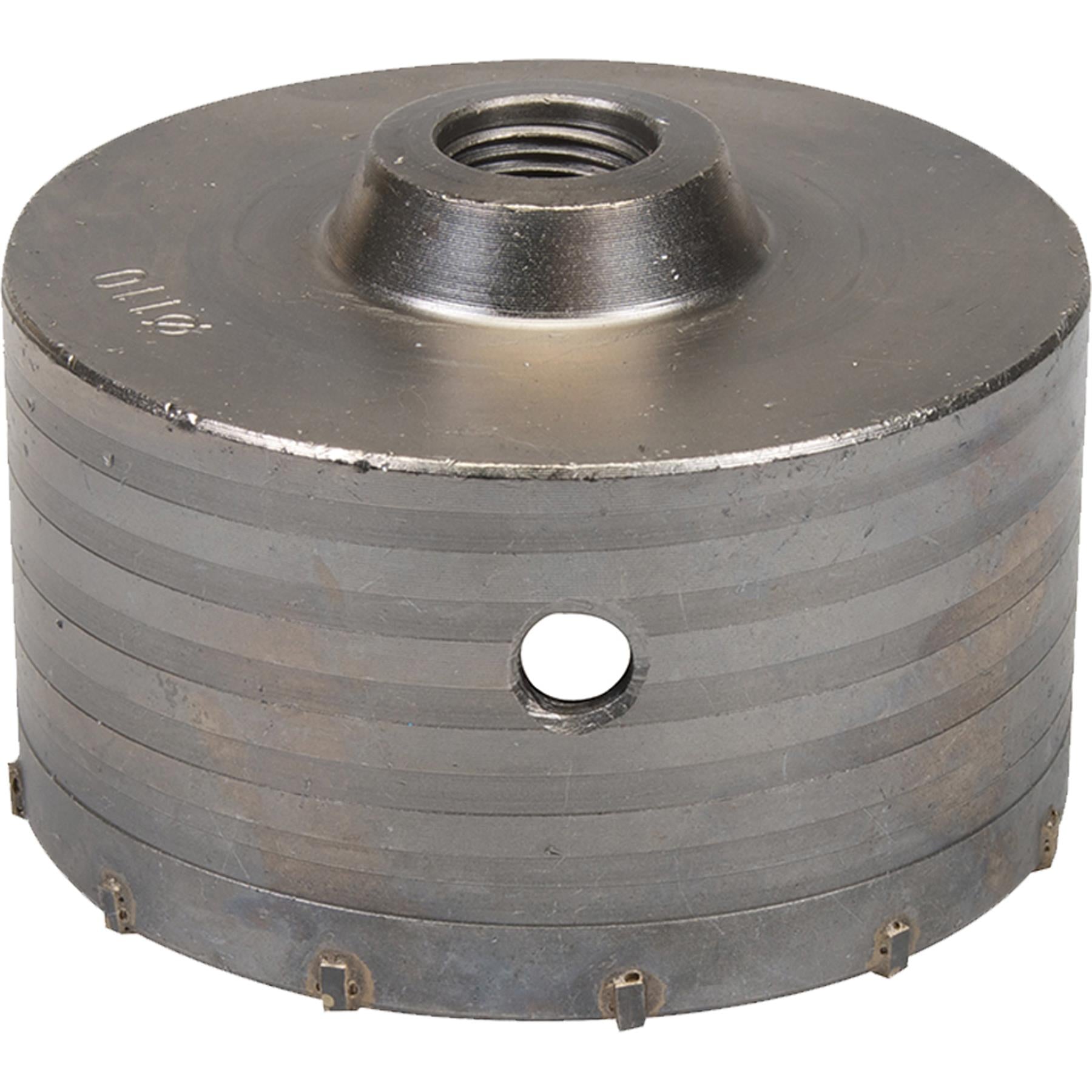 TCT Core Drill Bit 110mm Hole Saw Masonry Stone Brick SDS Plus 1100mm Shaft Pilot