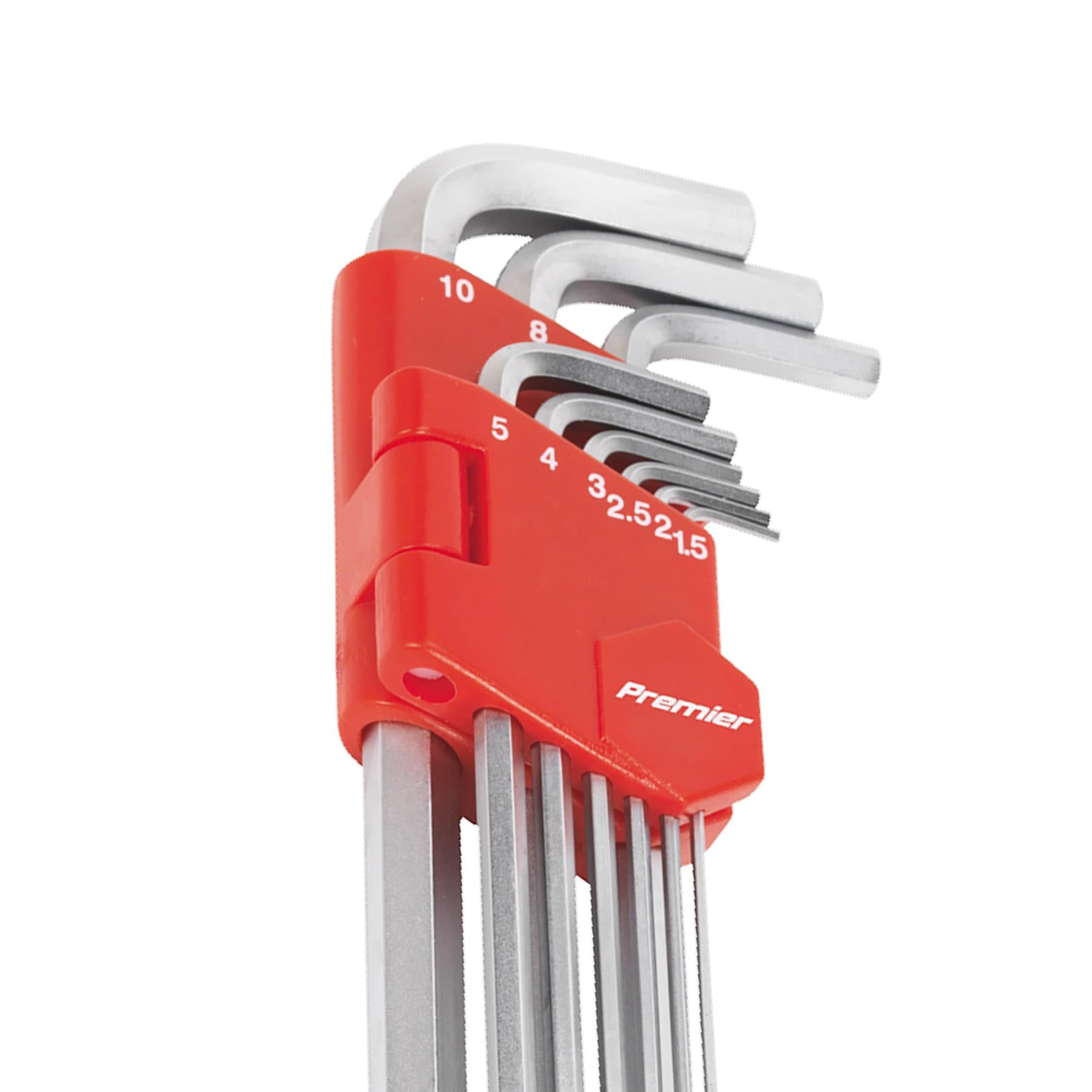 Sealey Ball-End Hex Key Set 9pc Extra-Long Metric