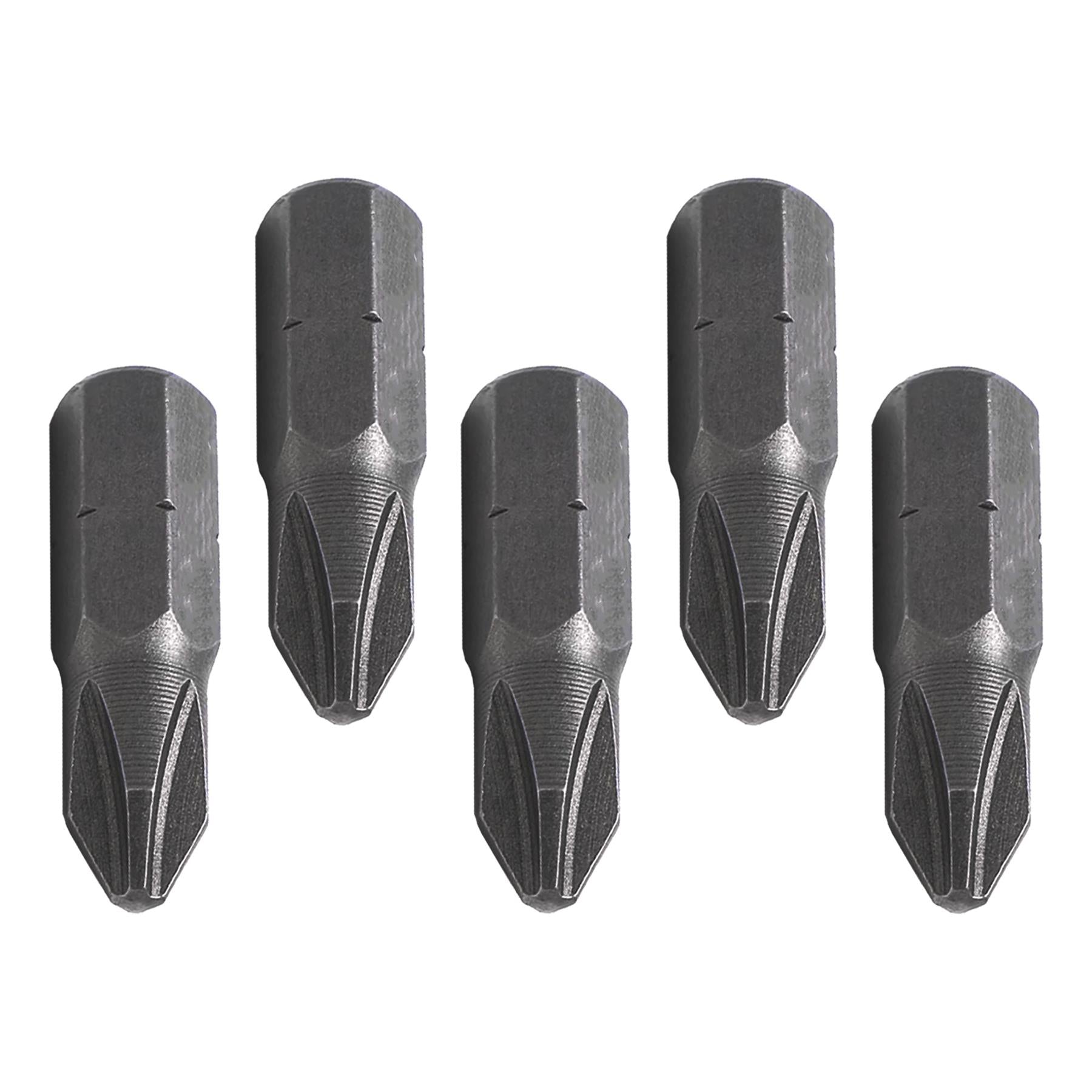 PH2 Phillips Screwdriver Bits CRV Chrome Vanadium Steel 1/4" Hex Drive 5Pcs