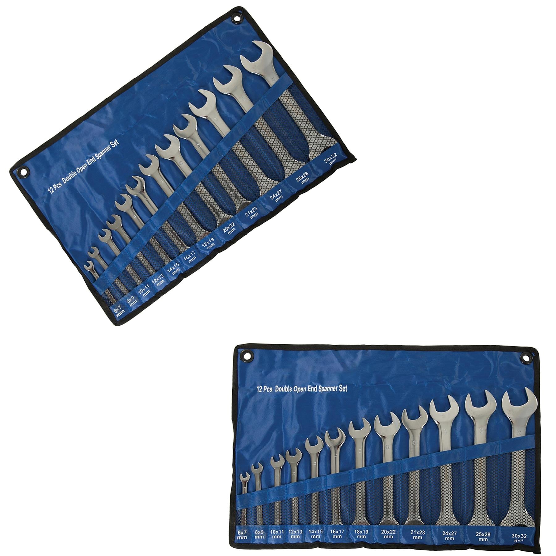 Open Ended Spanner Set 12pce 6 - 32mm Wrench Garage Mechanic Hand Tool