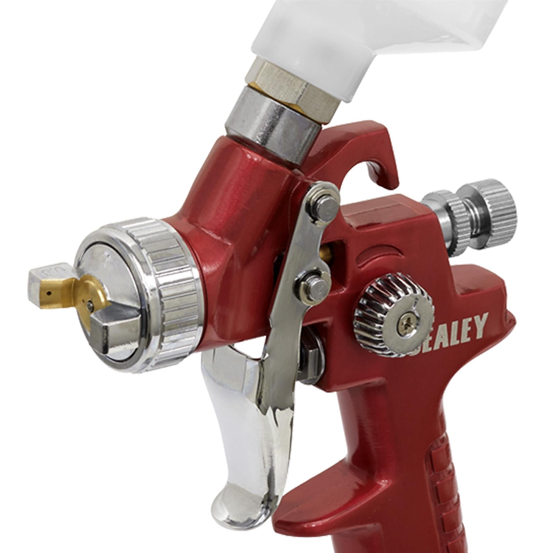 Sealey HVLP Gravity Feed Touch-Up Spray Gun 0.8mm Set-Up