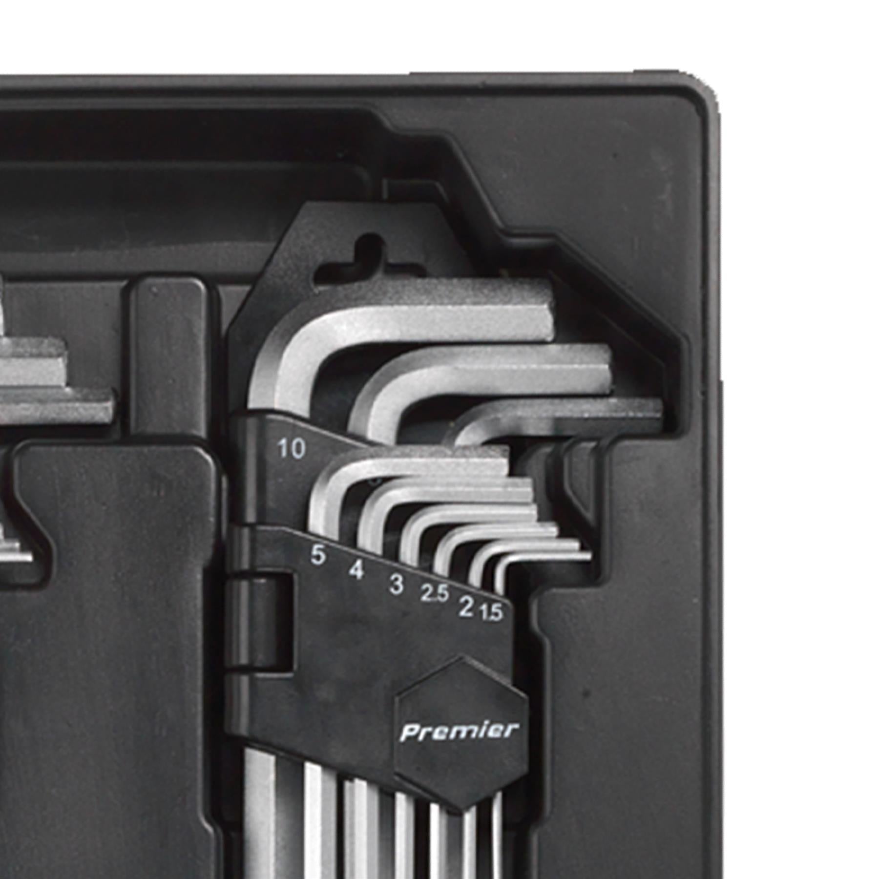 Sealey Tool Tray with Hex/Ball-End Hex Keys & Socket Bit Set 29pc