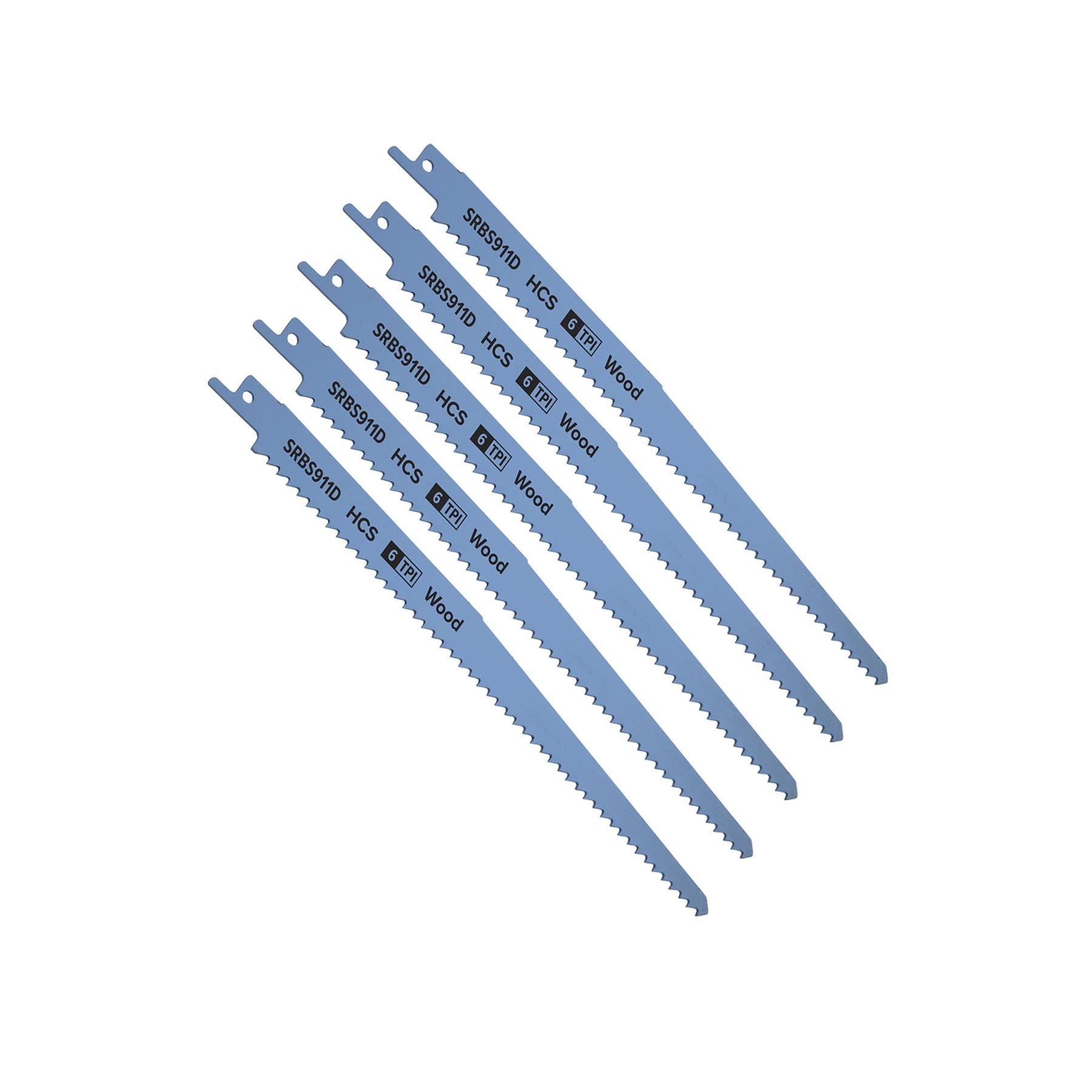Sealey Reciprocating Saw Blade Clean Wood 230mm 6tpi - Pack of 5