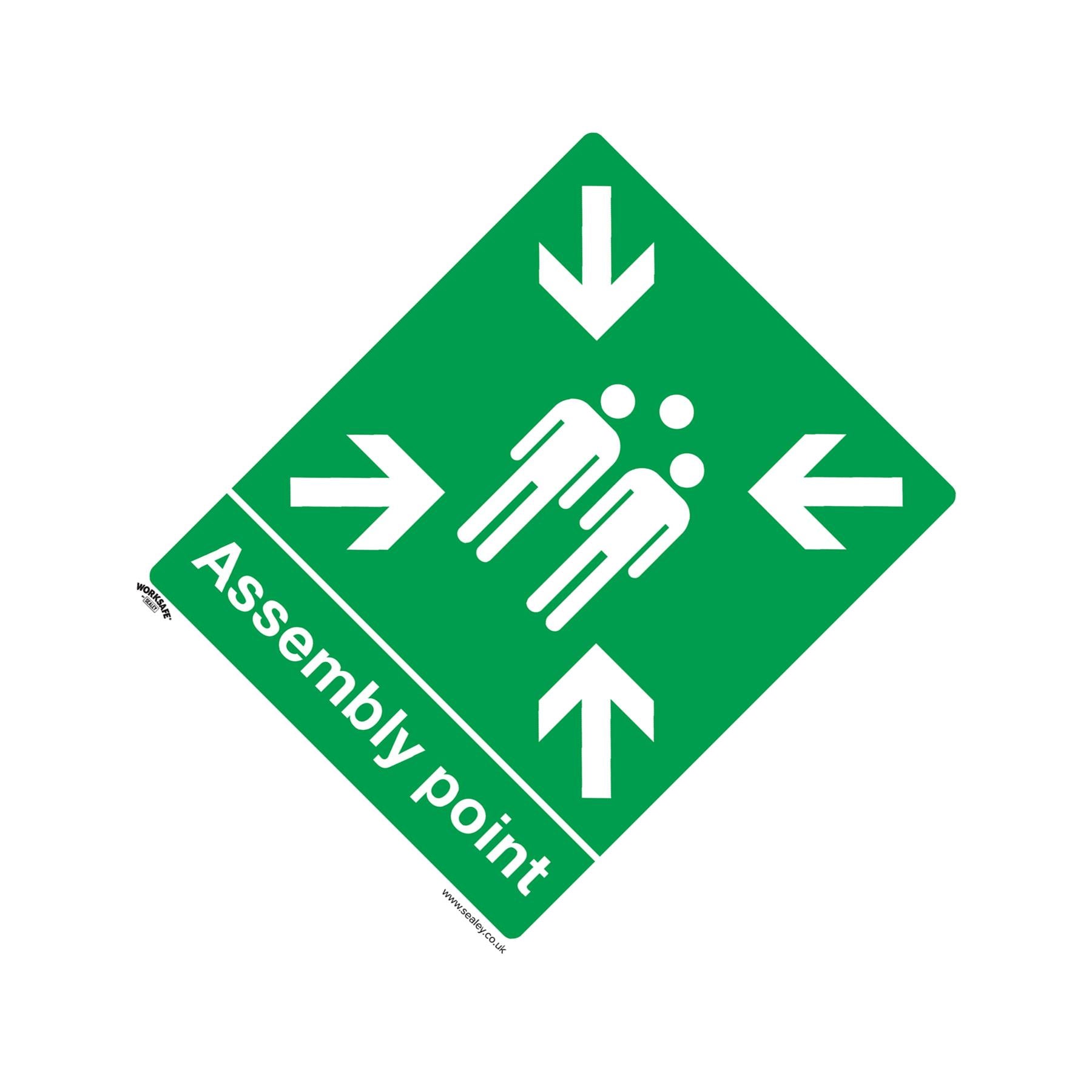 Safe Conditions Safety Sign - Assembly Point - Rigid Plastic