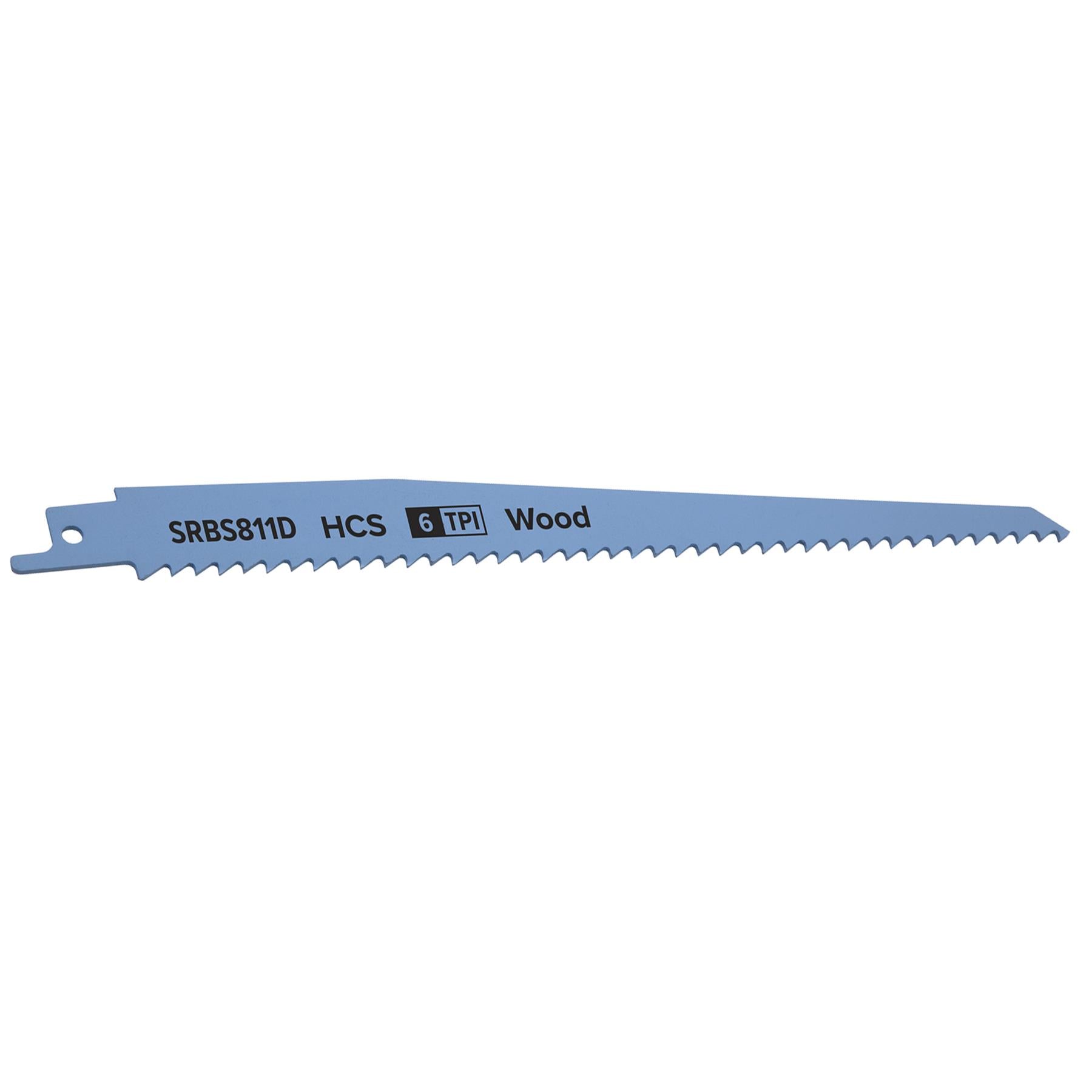 Sealey Reciprocating Saw Blade Clean Wood 200mm 6tpi - Pack of 5