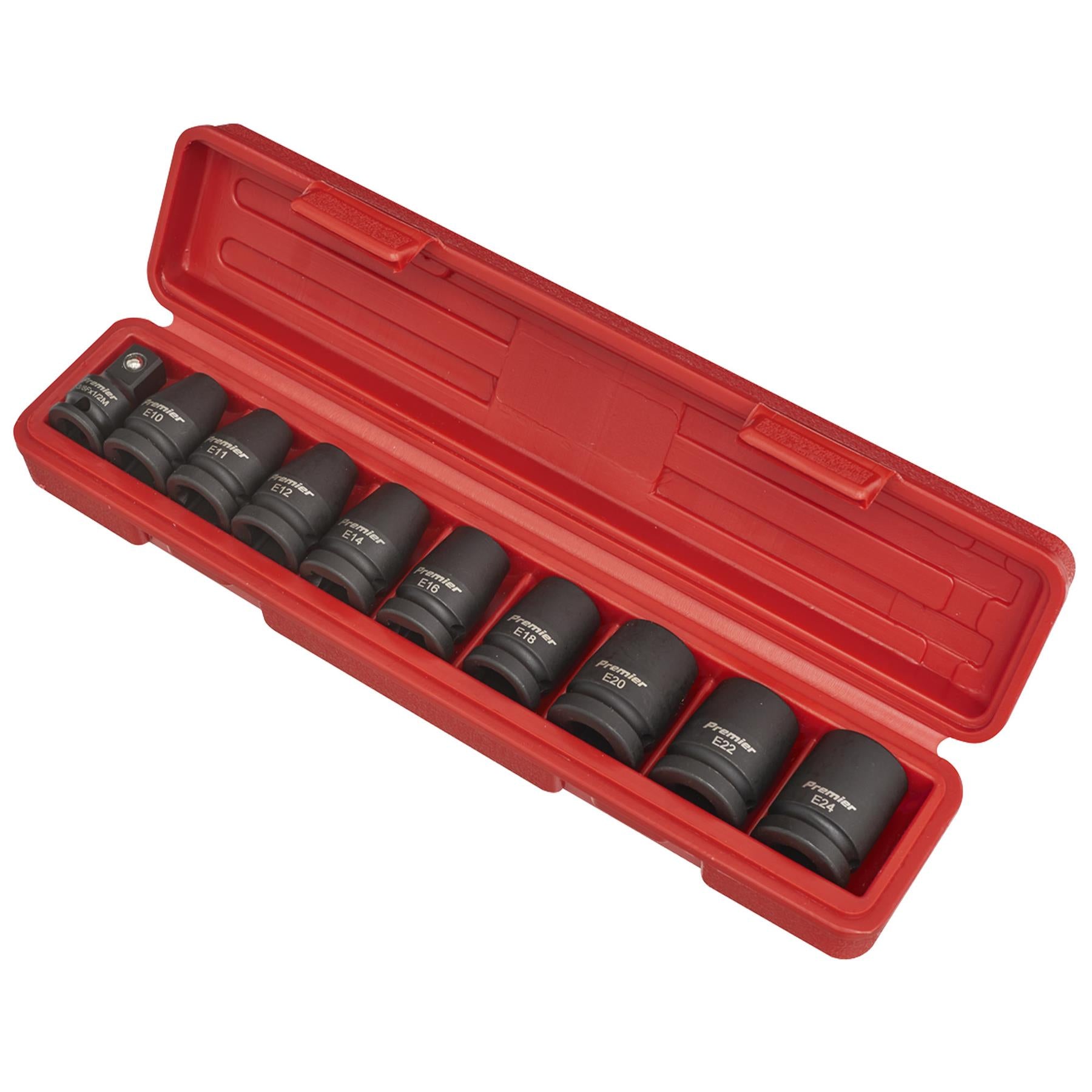 Sealey 10pc 1/2"Sq Drive Impact TRX-Star Female Socket Set