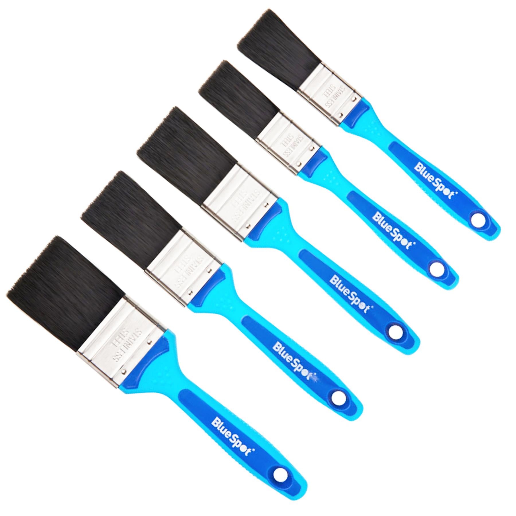 BlueSpot 5 PCE Synthetic Paint Brush Set With Soft Grip Handle