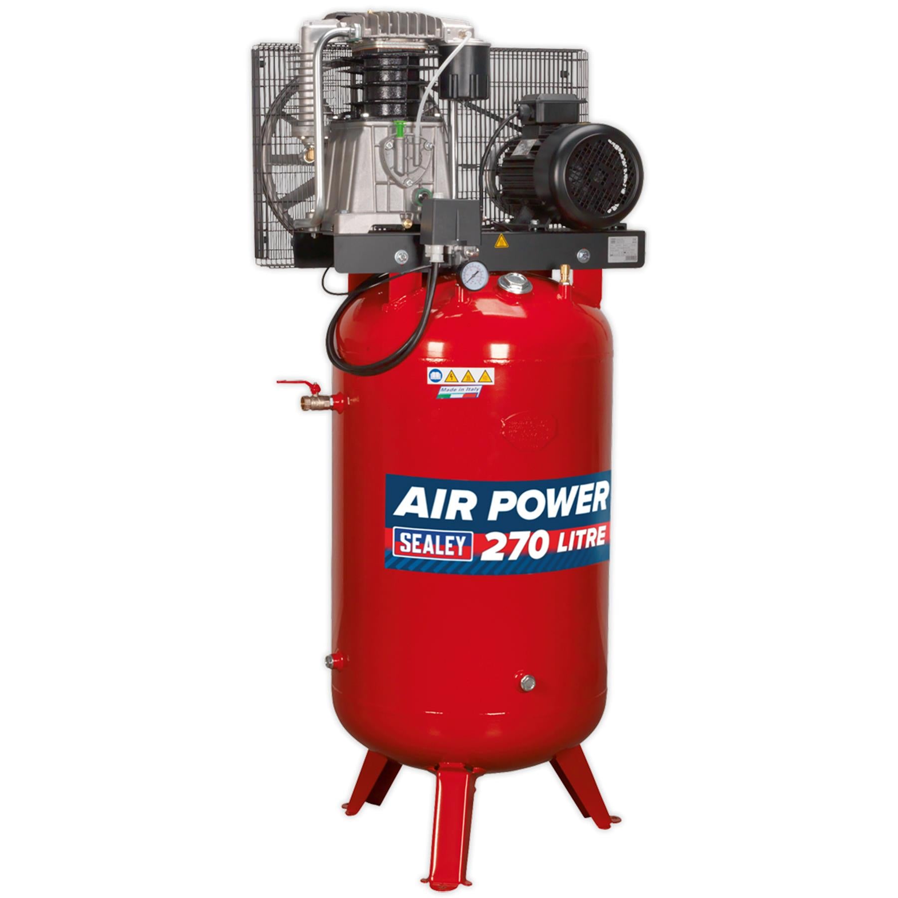 Sealey Compressor 270L Vertical Belt Drive 7.5hp 3ph 2-Stage