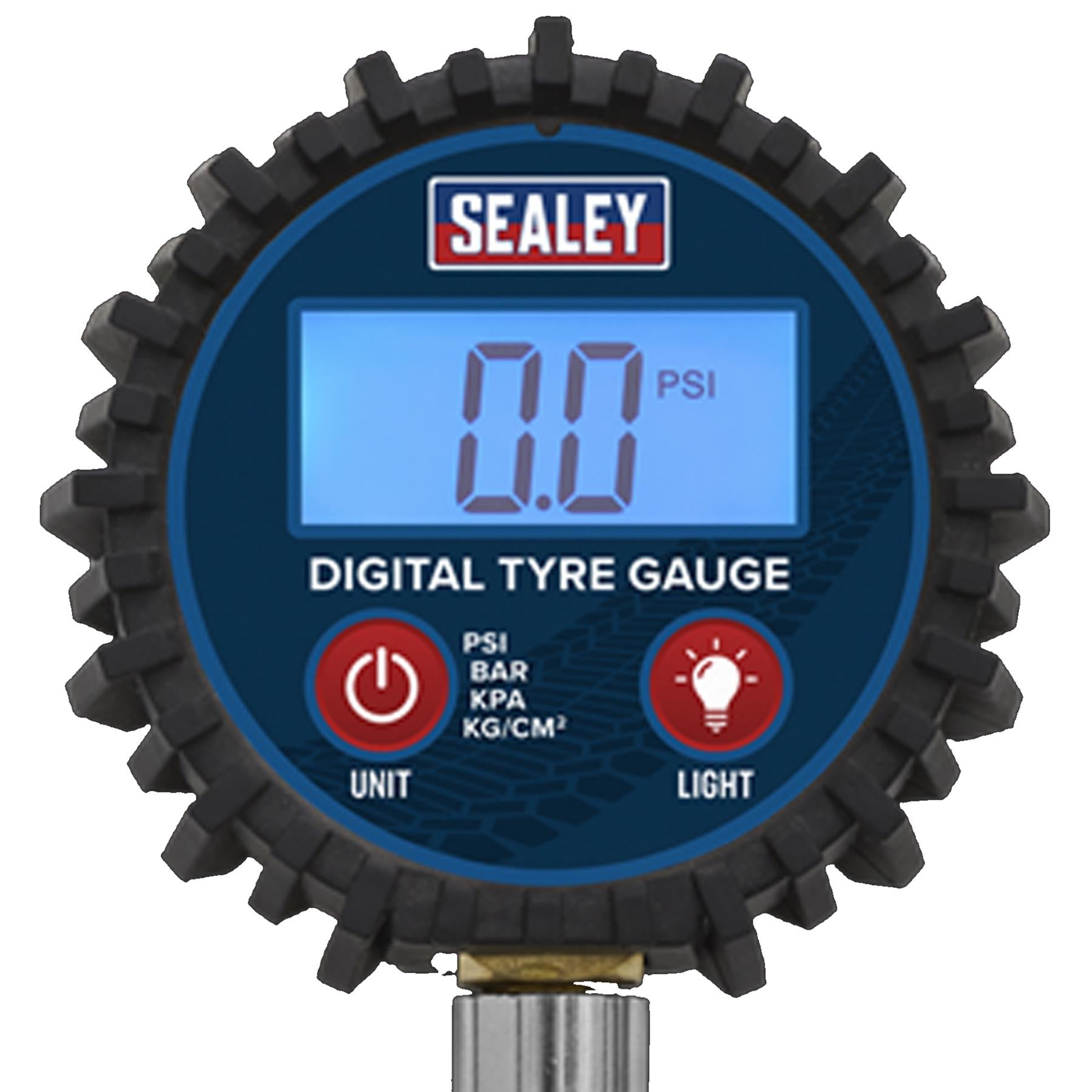 Sealey Digital Tyre Pressure Gauge with Push-On Connector