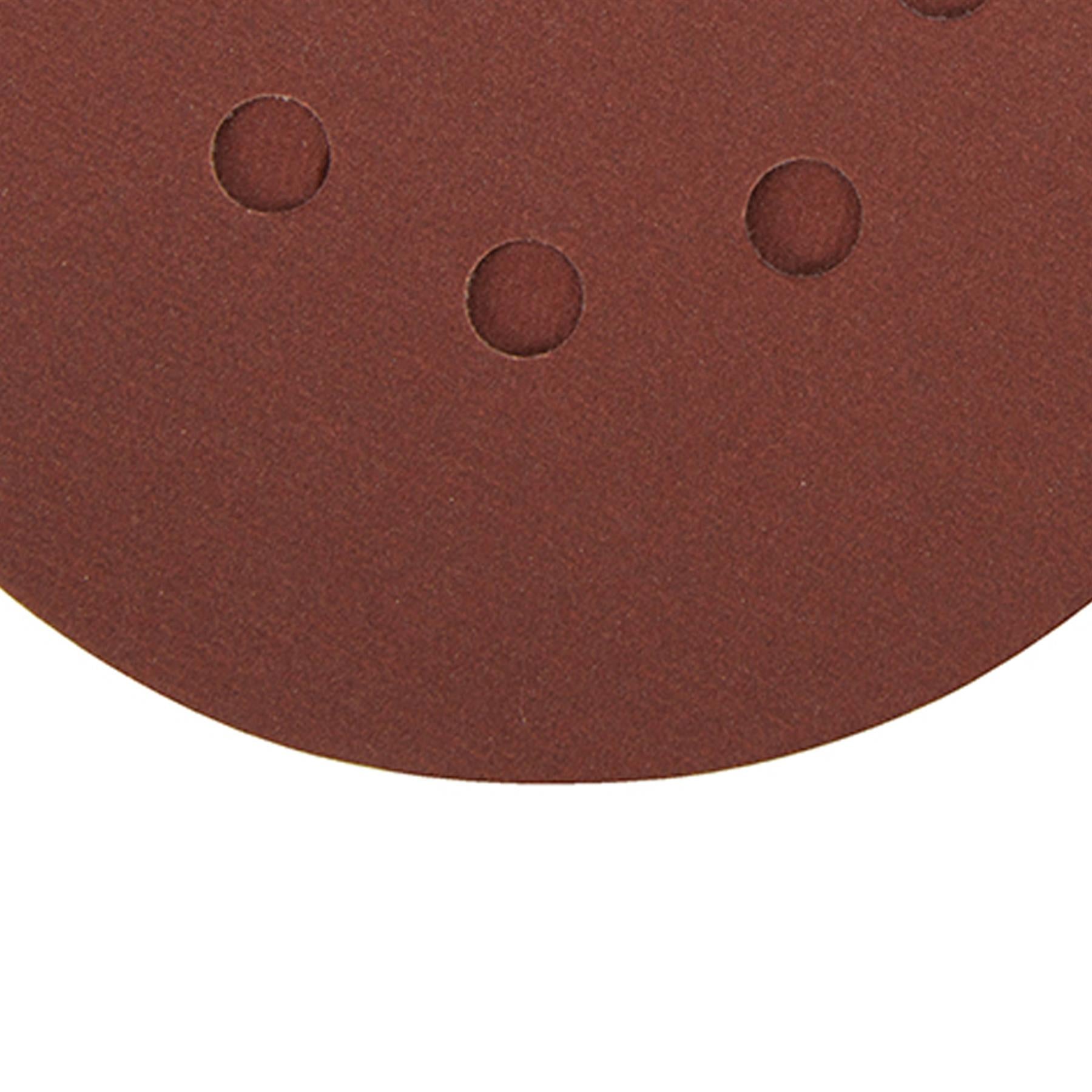 Hook & Loop Punched Disc 150mm 10Pk 4 X 60G, 2 X 80G, 2 X 120G & 2 X 240 Grit