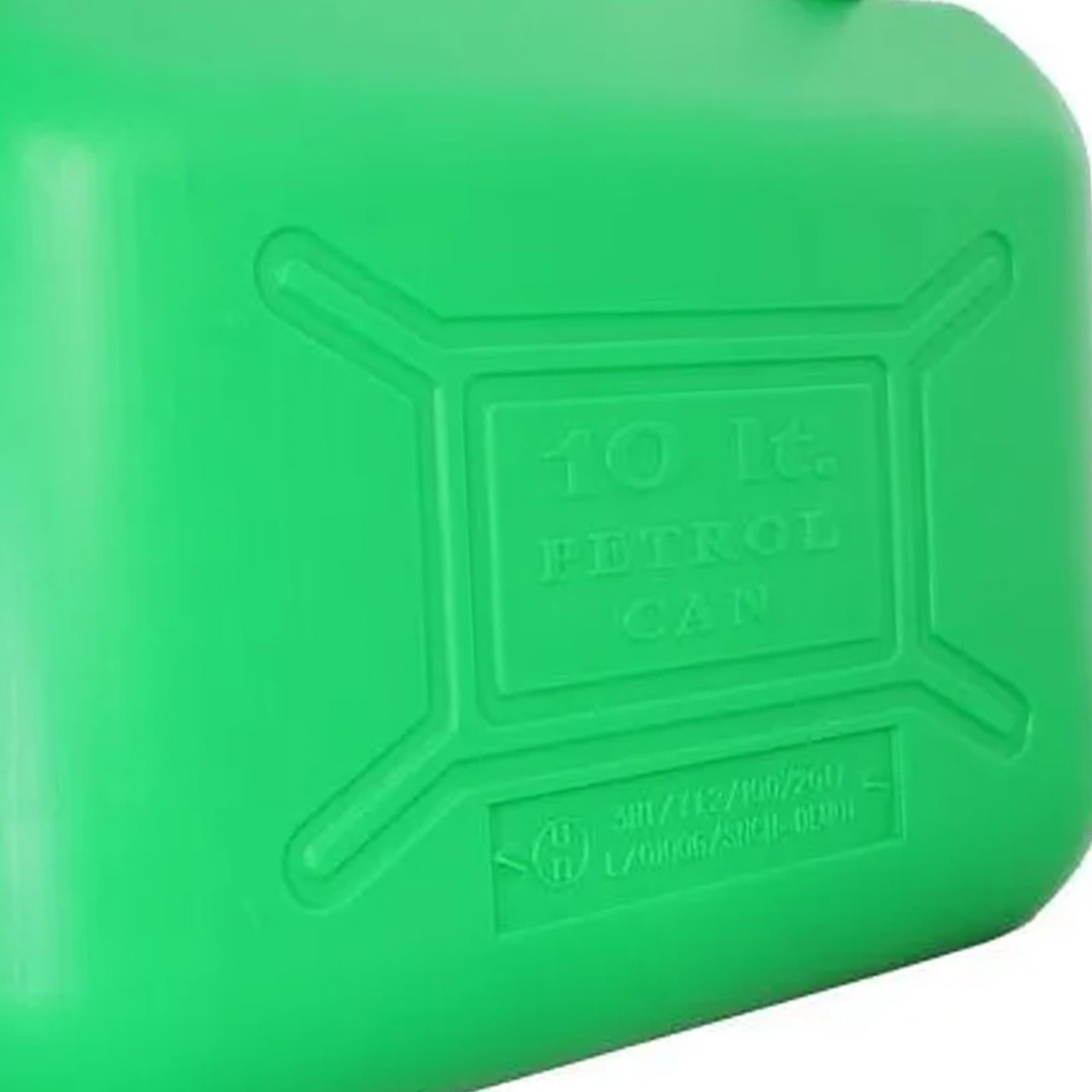 10L Green Durable Plastic Fuel Can flexible spout