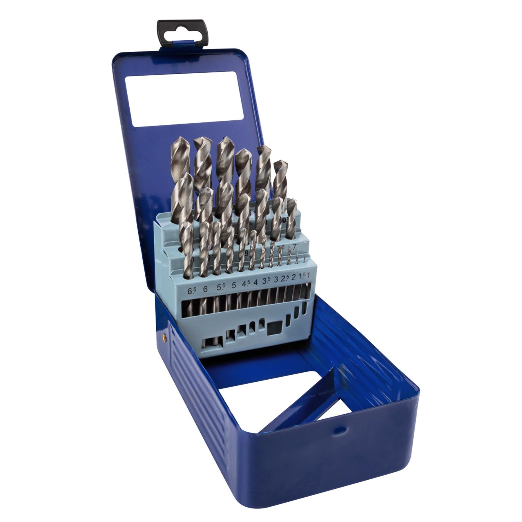 BlueSpot Metal HSS Metric 25pc Drill Bits Set 1mm to 13mm for Steel Metal Wood