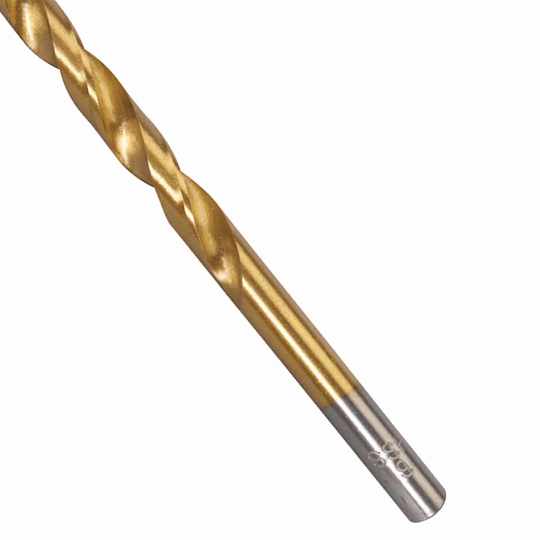 2Pk Hss Titanium-Coated Drill Bits 6.0mm Durable High Speed Metal Wood Plastic