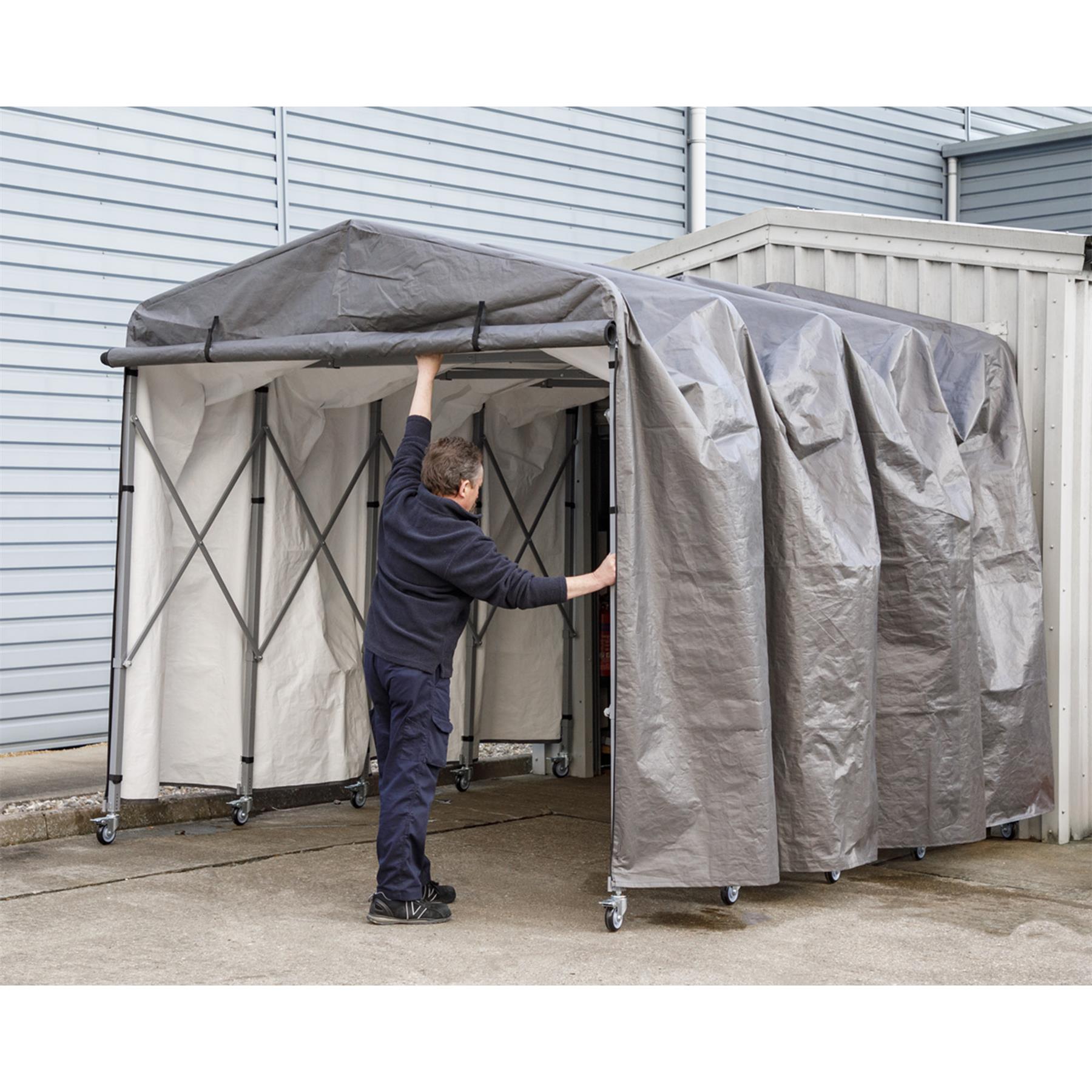 Sealey Foldable Steel Garage Extension 2.5 x 4.5 x 2.5m