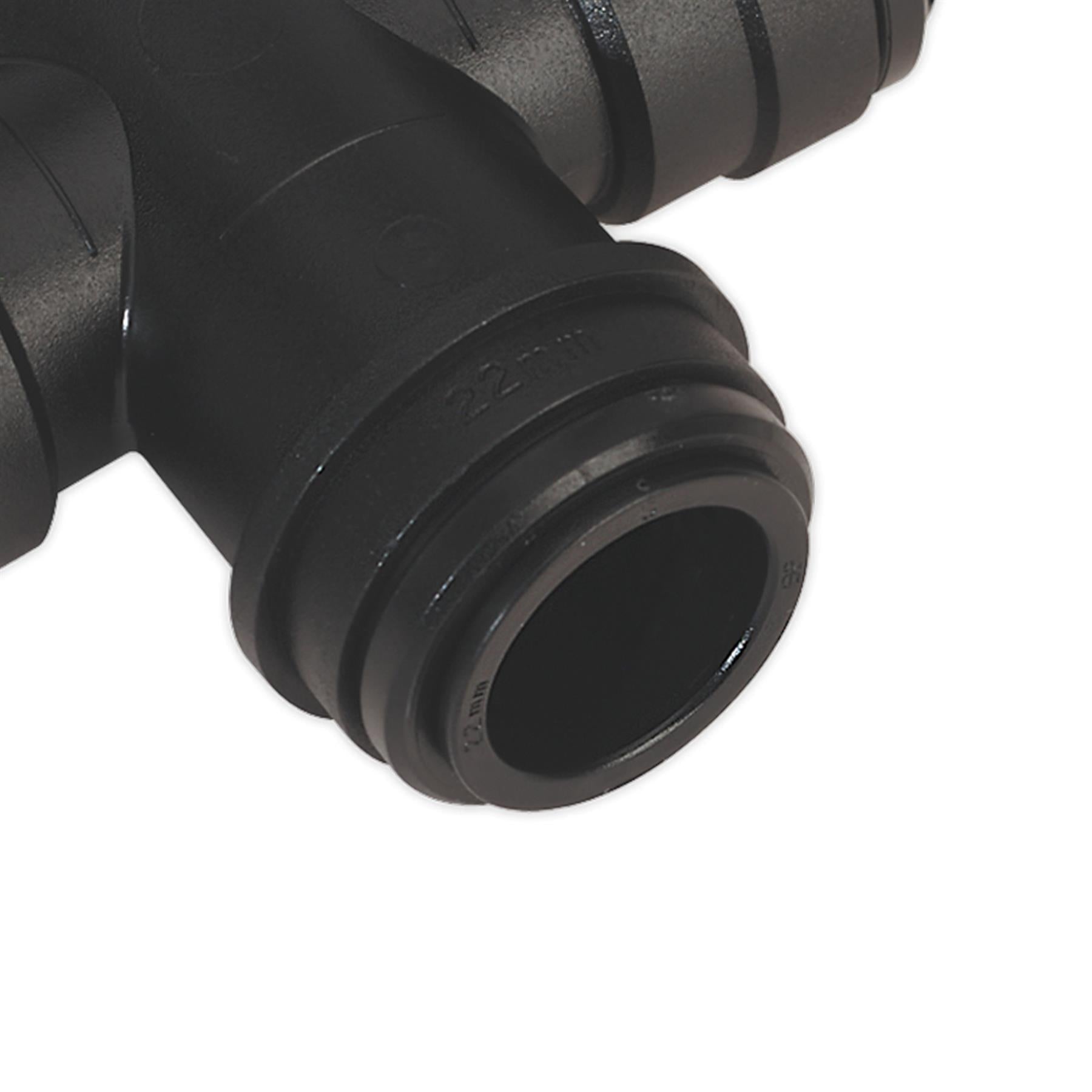 Sealey Equal Water Trap Tee 22mm (John Guest Speedfit - PMTT22E)