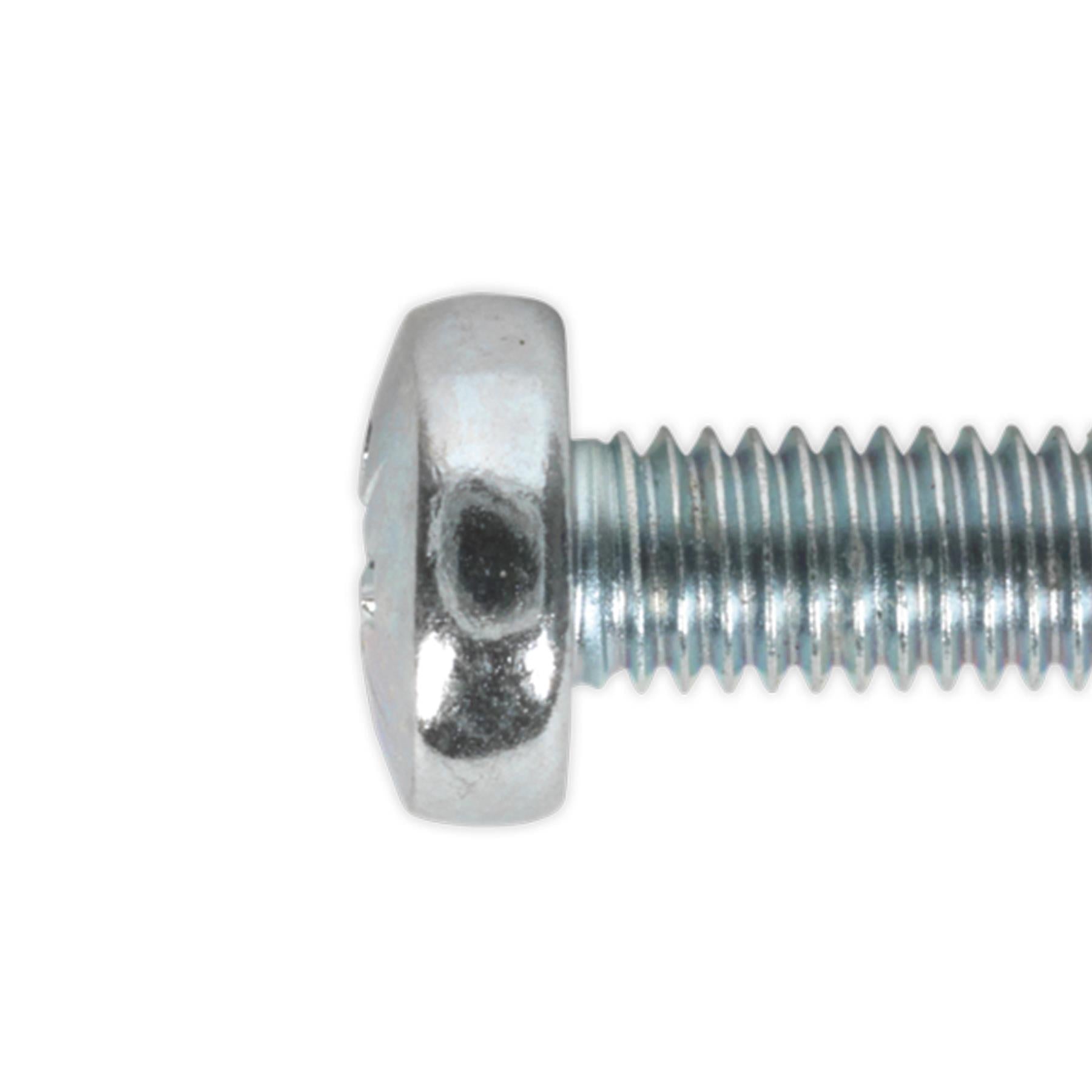 Sealey Machine Screw M5 x 25mm Pan Head Pozi Zinc Pack of 50