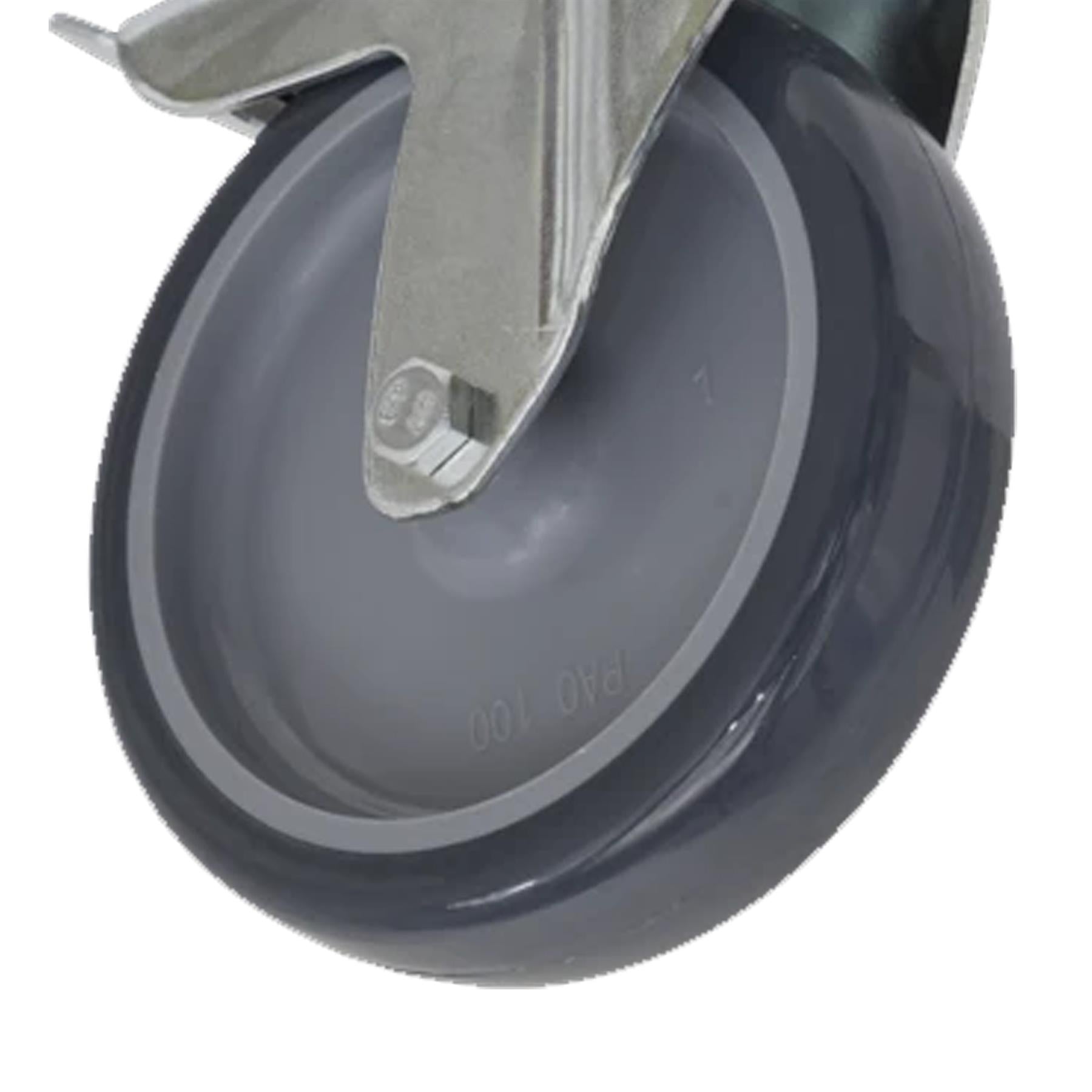 Sealey Castor Wheel Bolt Hole Swivel with Total Lock 100mm