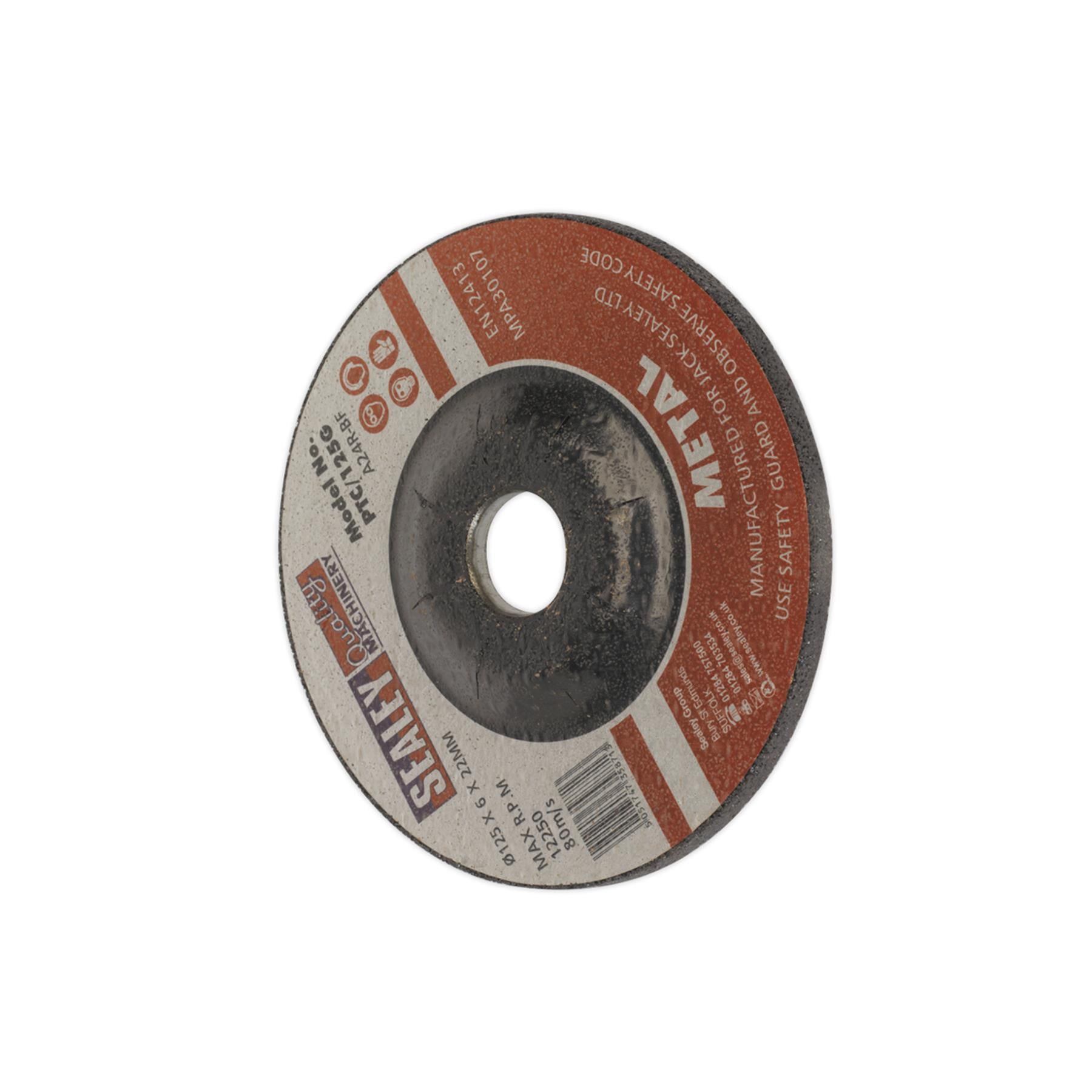 Sealey Grinding Disc 125 x 6mm 22mm Bore