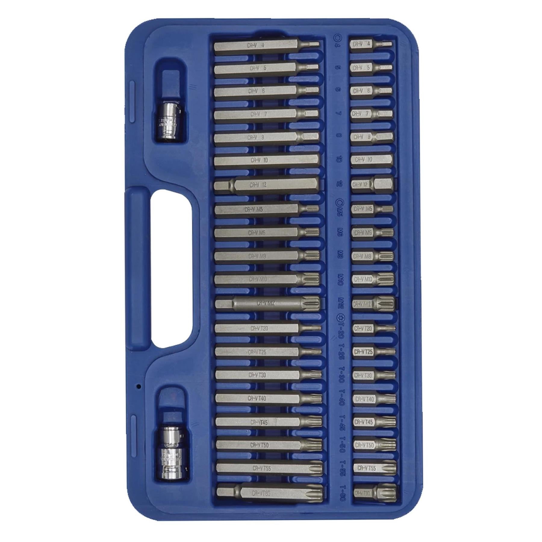 Sealey TRX-Star*/Hex/Spline Bit Set 42pc 3/8" & 1/2"Sq Drive