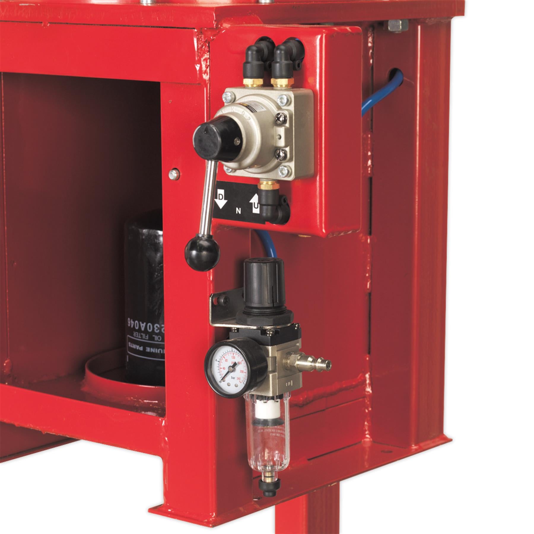 Sealey Pneumatic Oil Filter Crusher Red HFC08