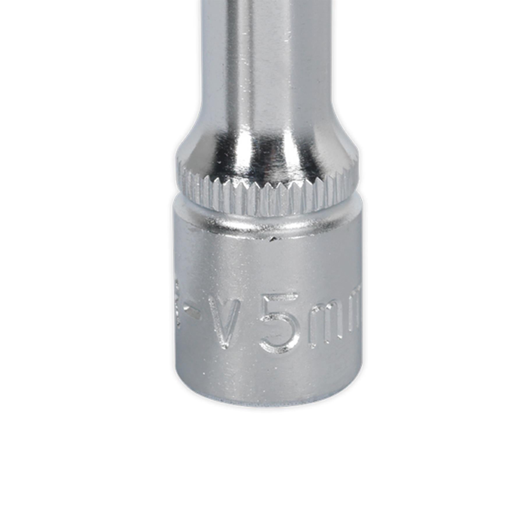 Sealey WallDrive Socket 5mm Deep 1/4"Sq Drive