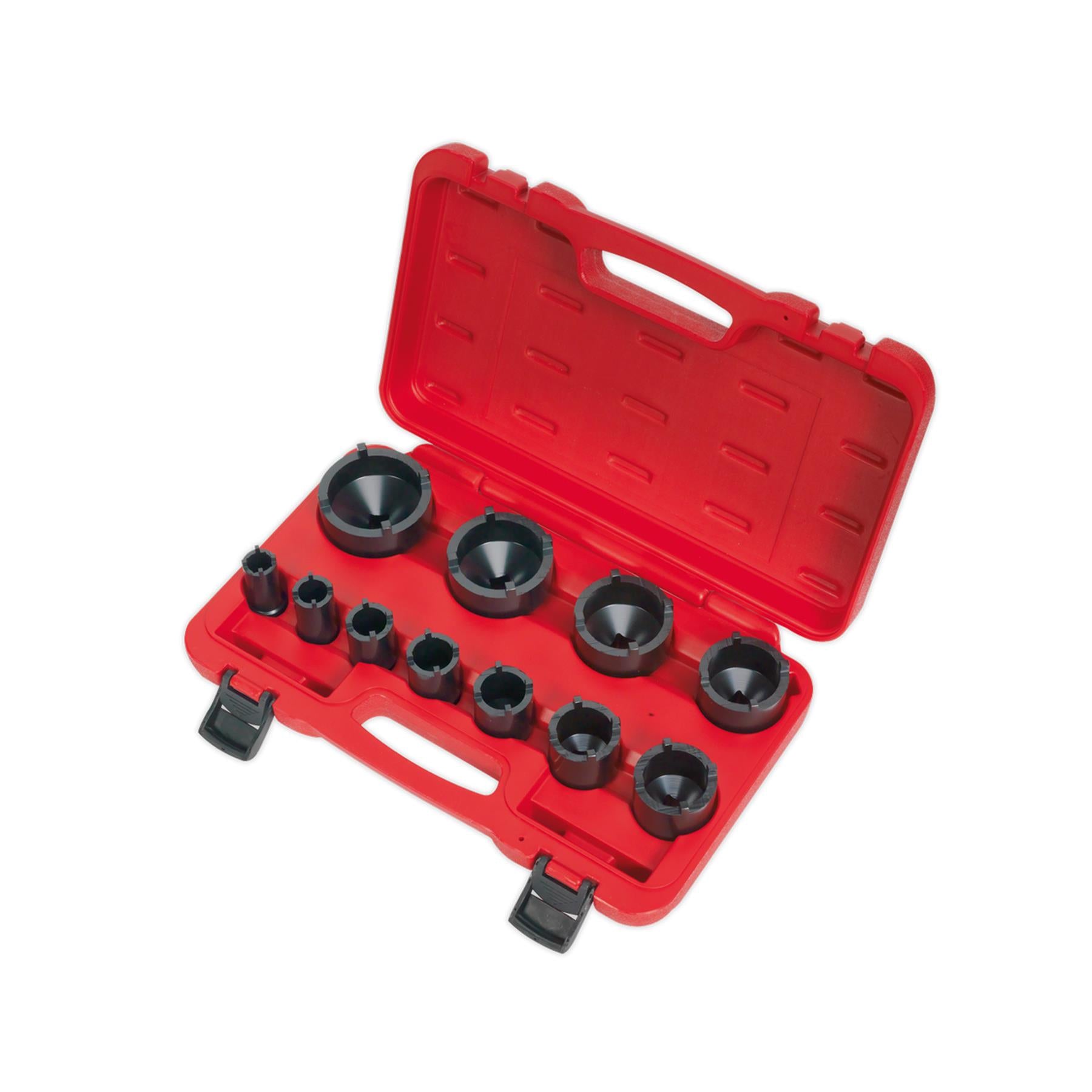Sealey Ball Joint Socket Set 11pc 1/2"Sq Drive storage case.