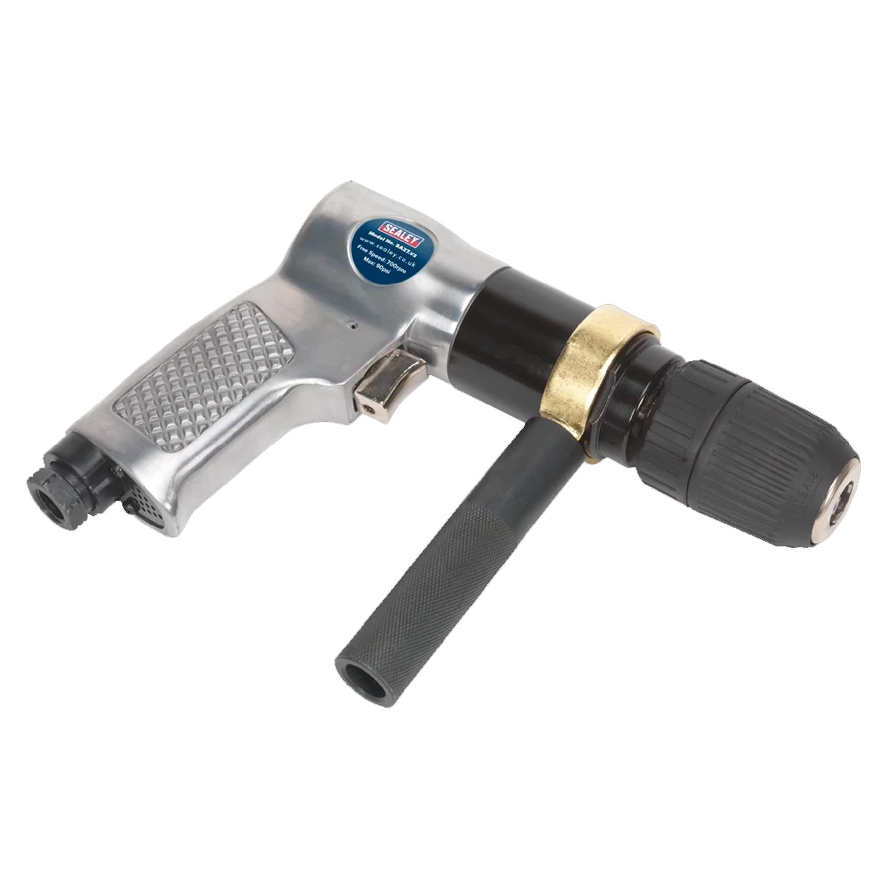 Sealey Air Drill Ø13mm 700rpm Reversible Keyless Chuck