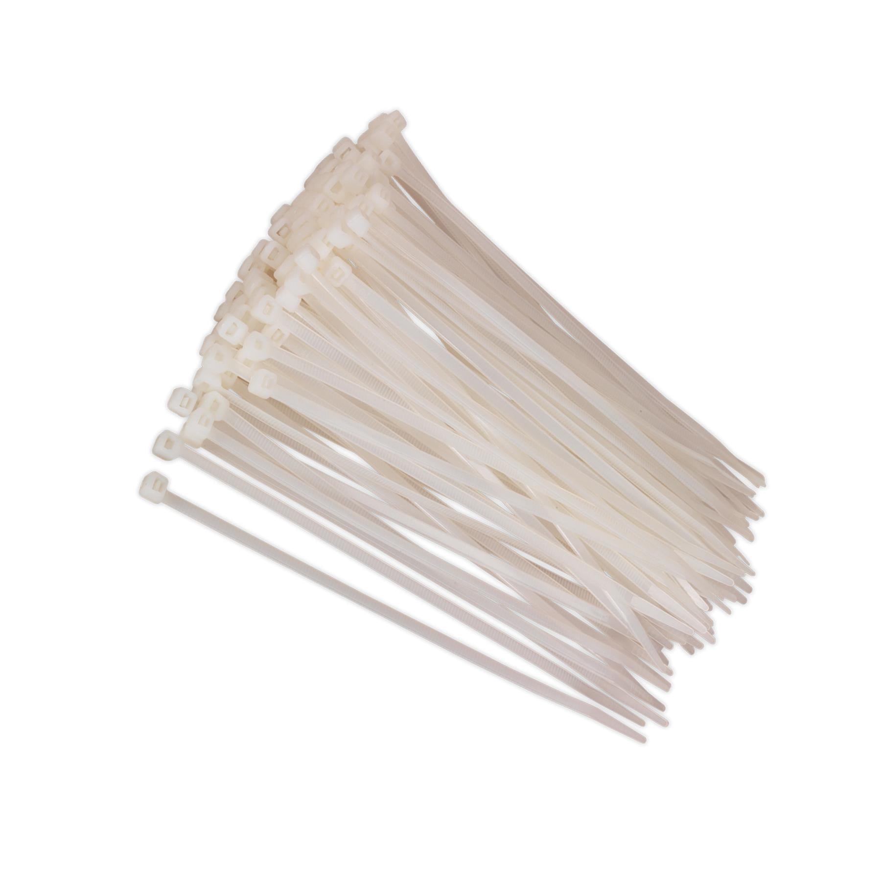 Sealey Cable Tie 200 x 4.8mm White Pack of 100