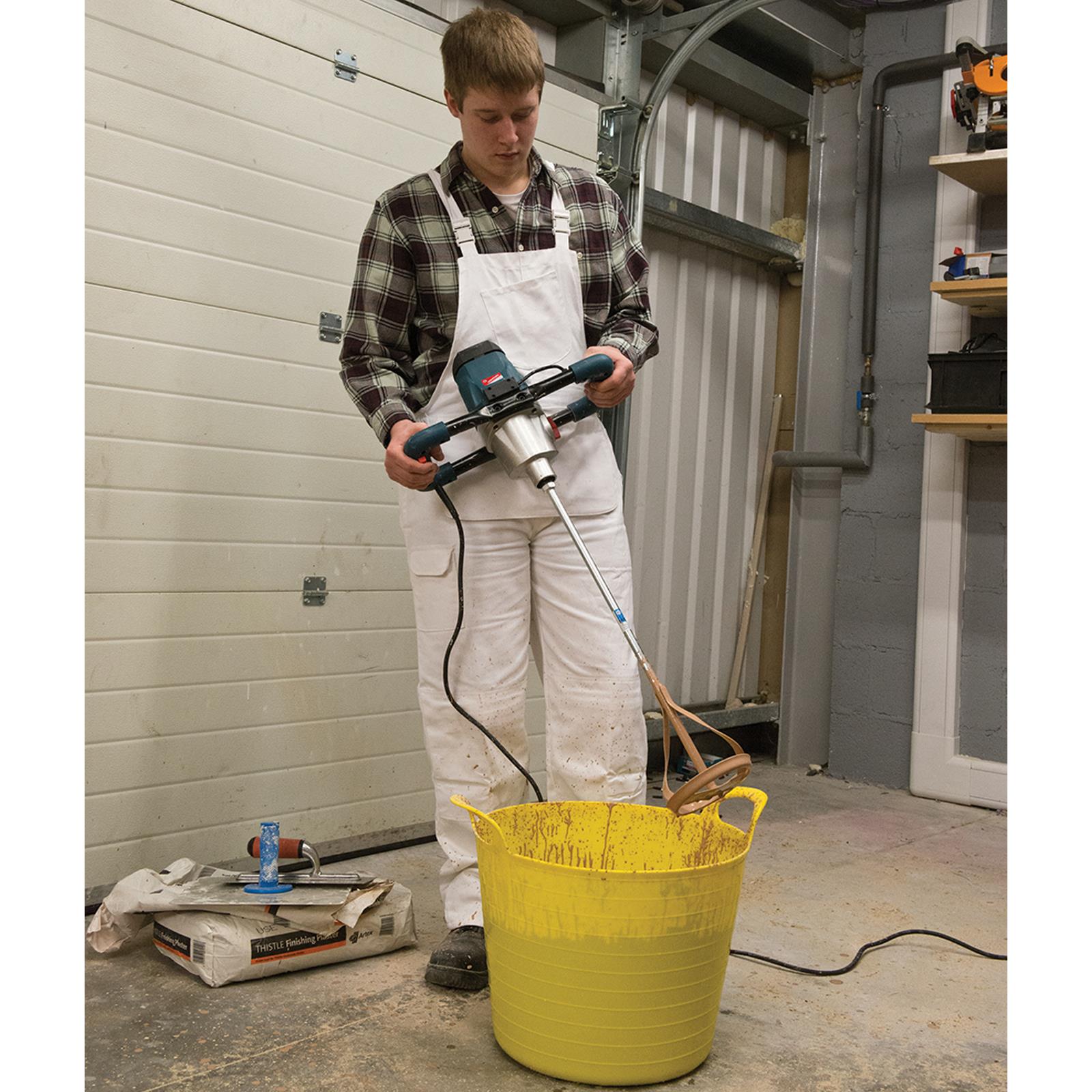 Mixing Paddle Zinc Plated 600mm X 155mm Plaster Power Mixer Drill New